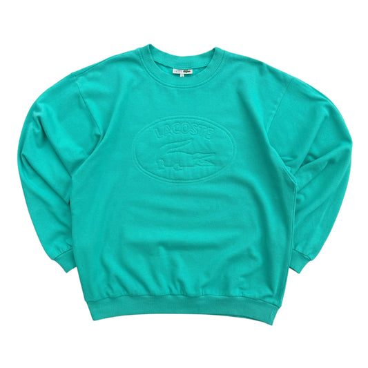 1980's Lacoste - Embossed Logo Sweatshirt - L