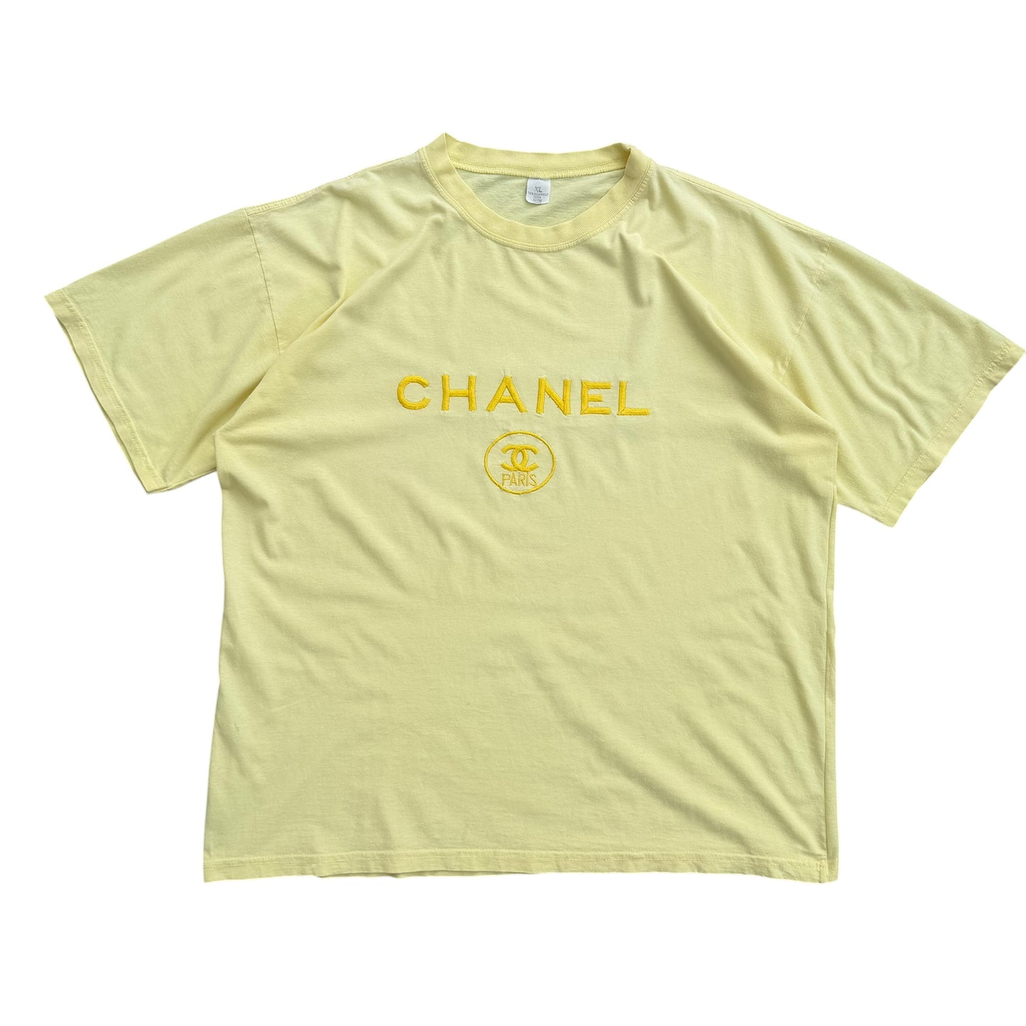 1990’s Chanel Paris Embroidered Logo - Bootleg T-Shirt - XL