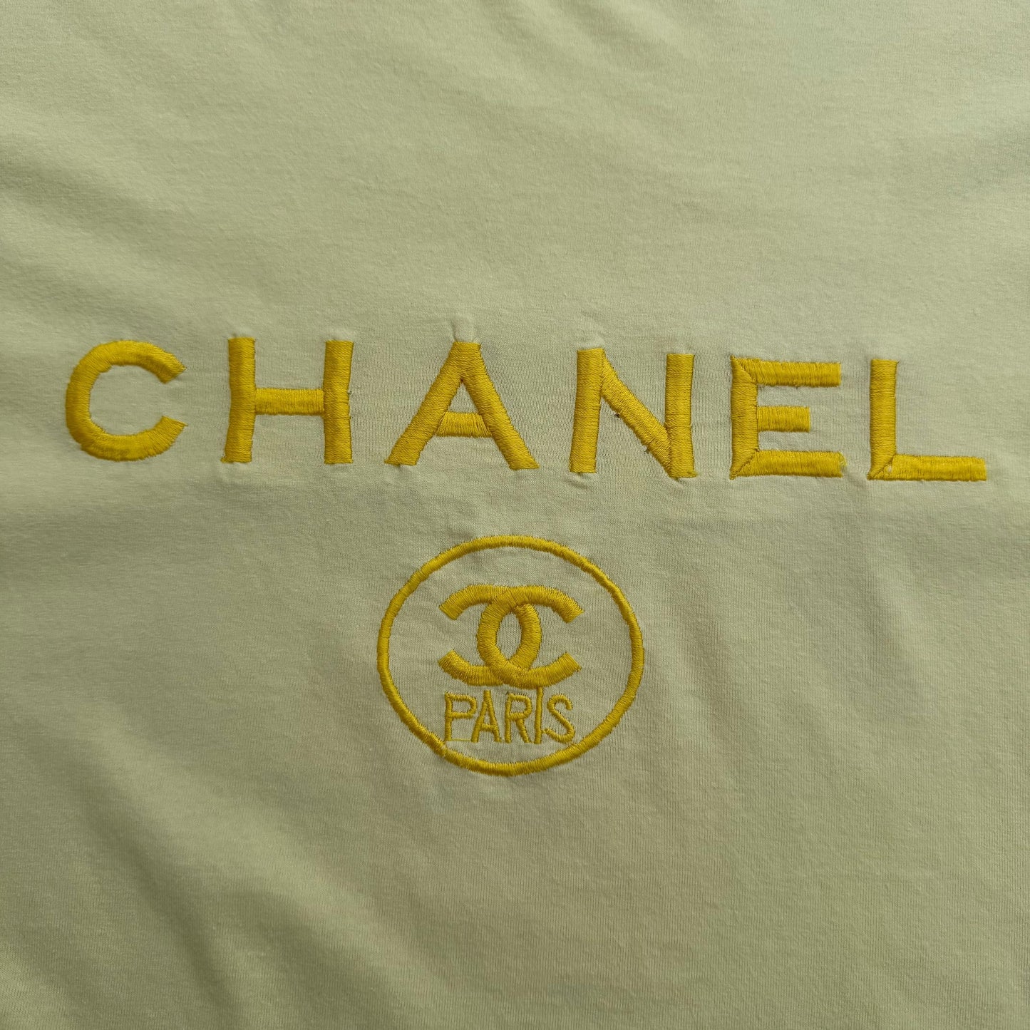 1990’s Chanel Paris Embroidered Logo - Bootleg T-Shirt - XL