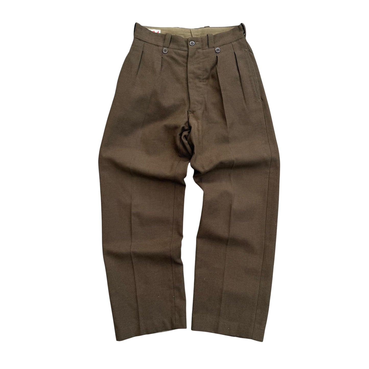 1964 French Army - M52 Double Pleated Officer Wool Trousers - S