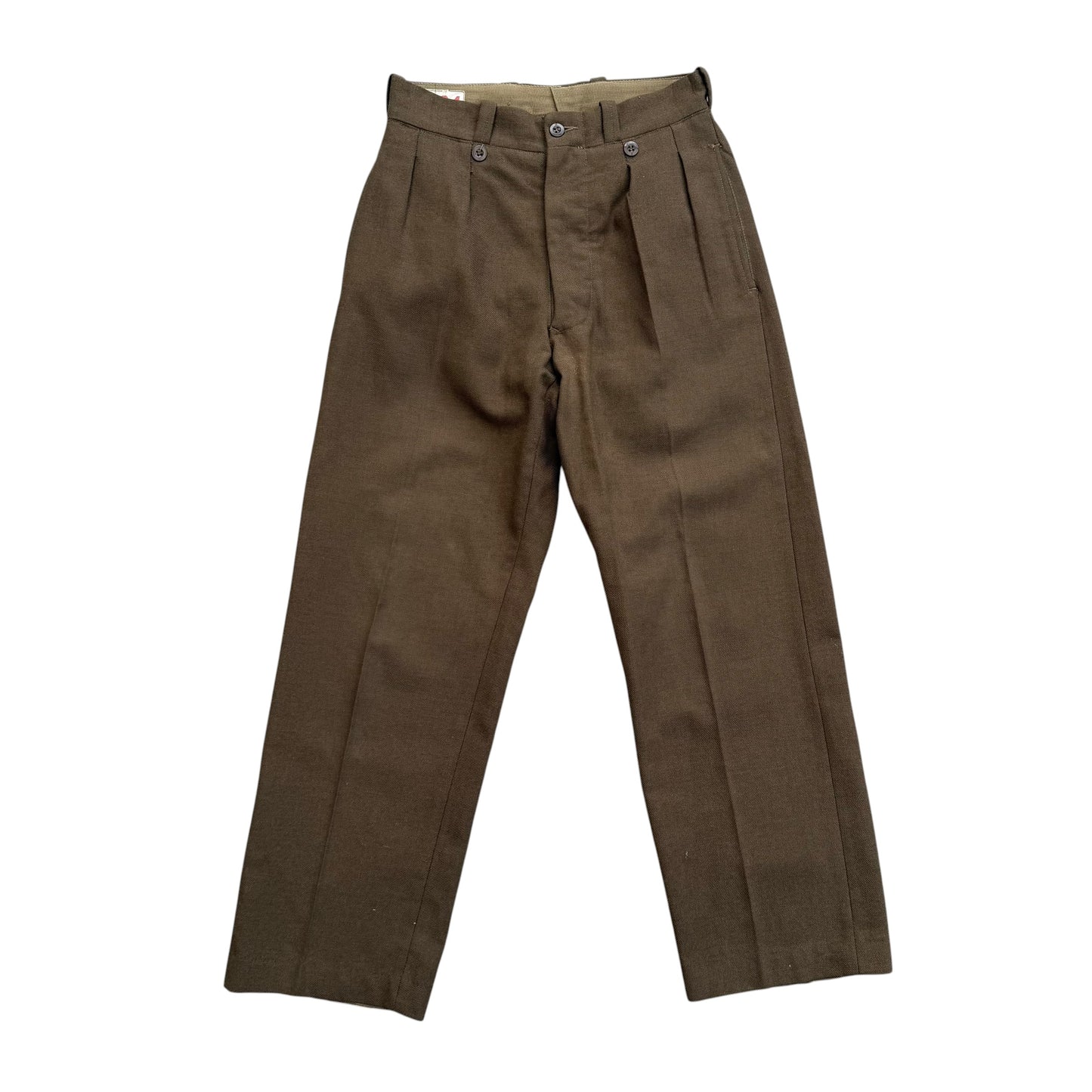 1964 French Army - M52 Double Pleated Officer Wool Trousers - S