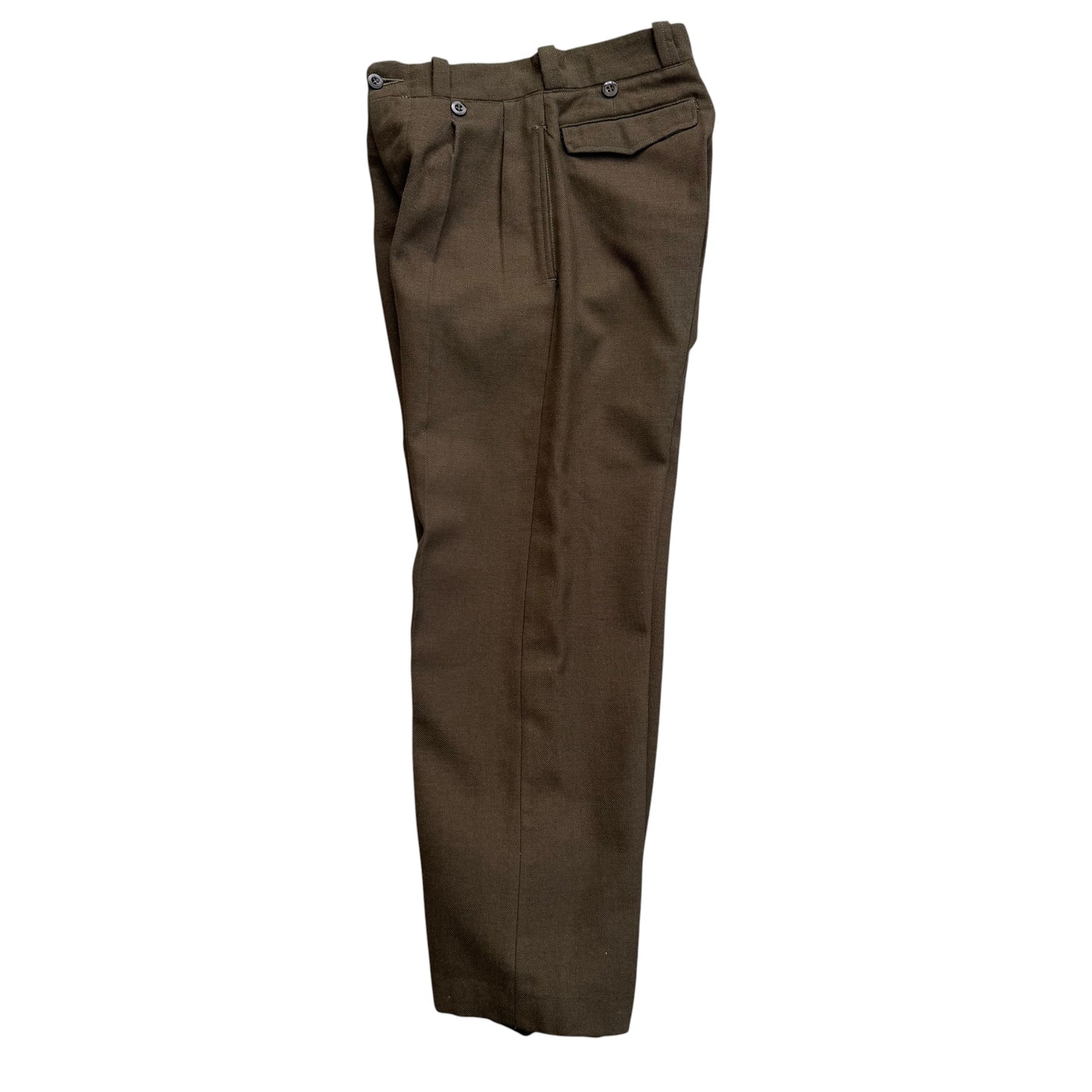 1964 French Army - M52 Double Pleated Officer Wool Trousers - S
