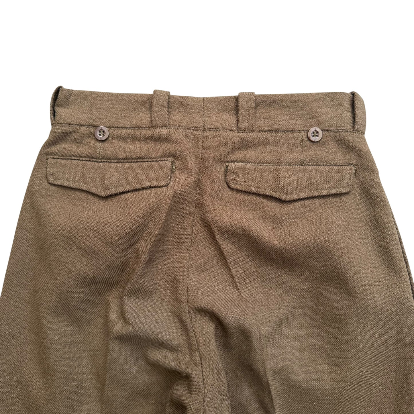 1964 French Army - M52 Double Pleated Officer Wool Trousers - S