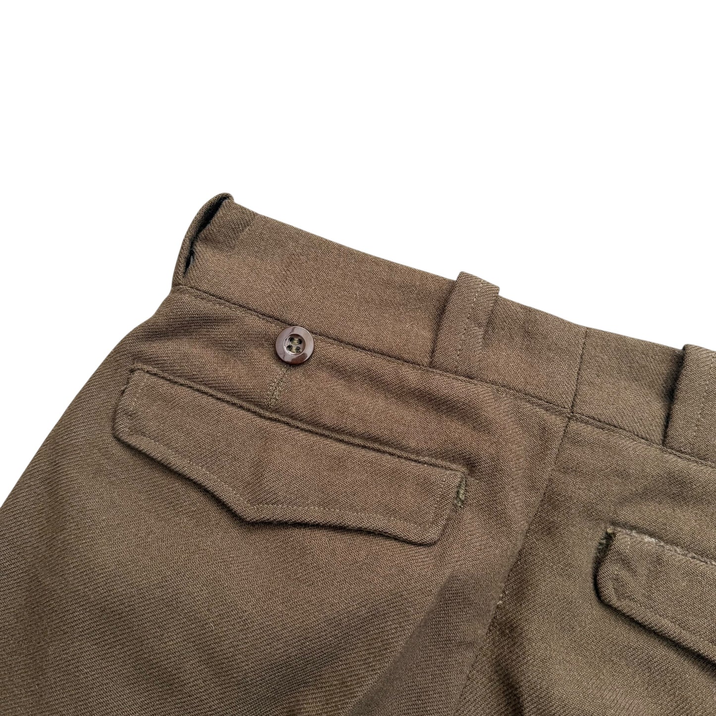 1964 French Army - M52 Double Pleated Officer Wool Trousers - S