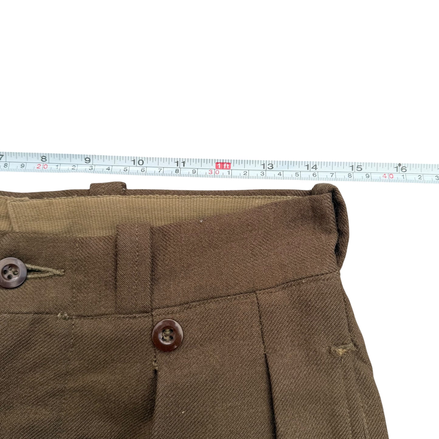 1964 French Army - M52 Double Pleated Officer Wool Trousers - S