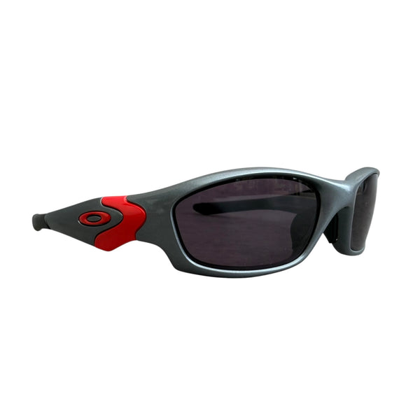 Early 2000's Oakley Straight Jacket Sunglasses - Grey / Red