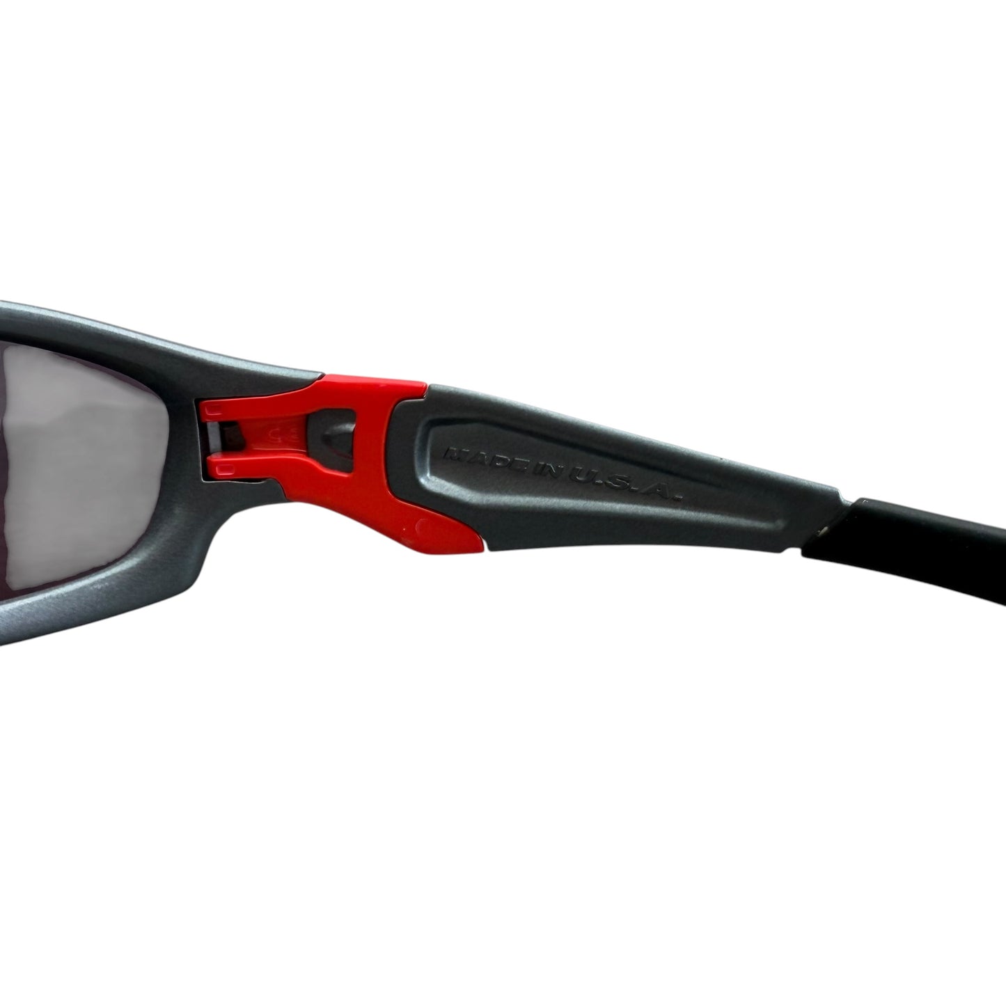 Early 2000's Oakley Straight Jacket Sunglasses - Grey / Red