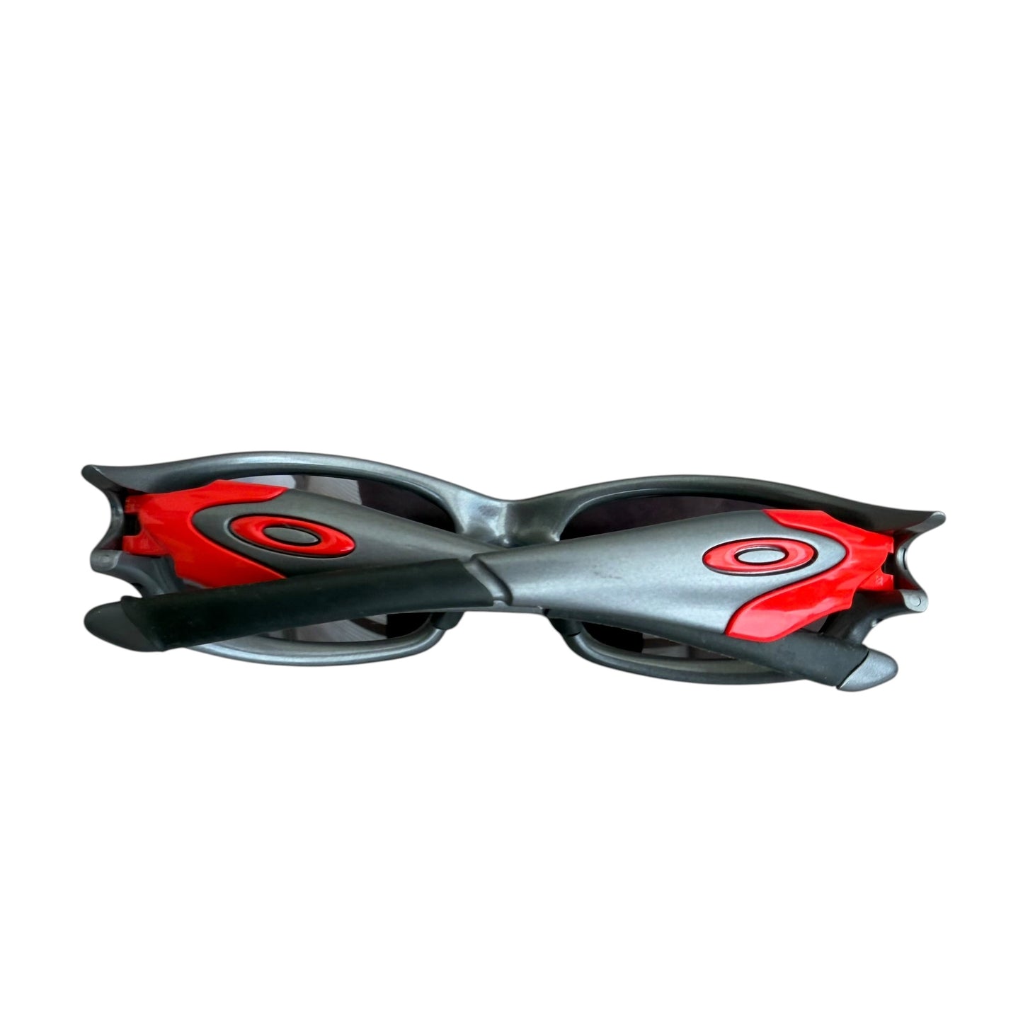 Early 2000's Oakley Straight Jacket Sunglasses - Grey / Red