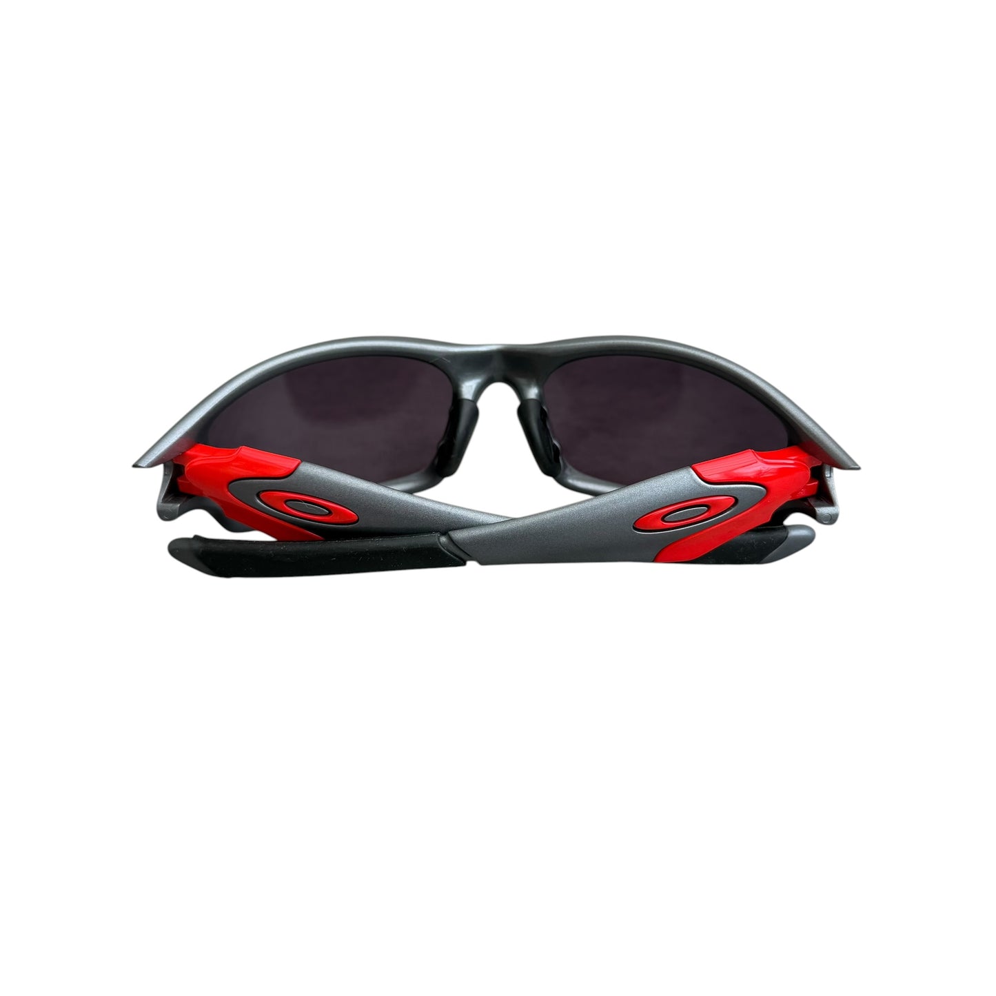 Early 2000's Oakley Straight Jacket Sunglasses - Grey / Red