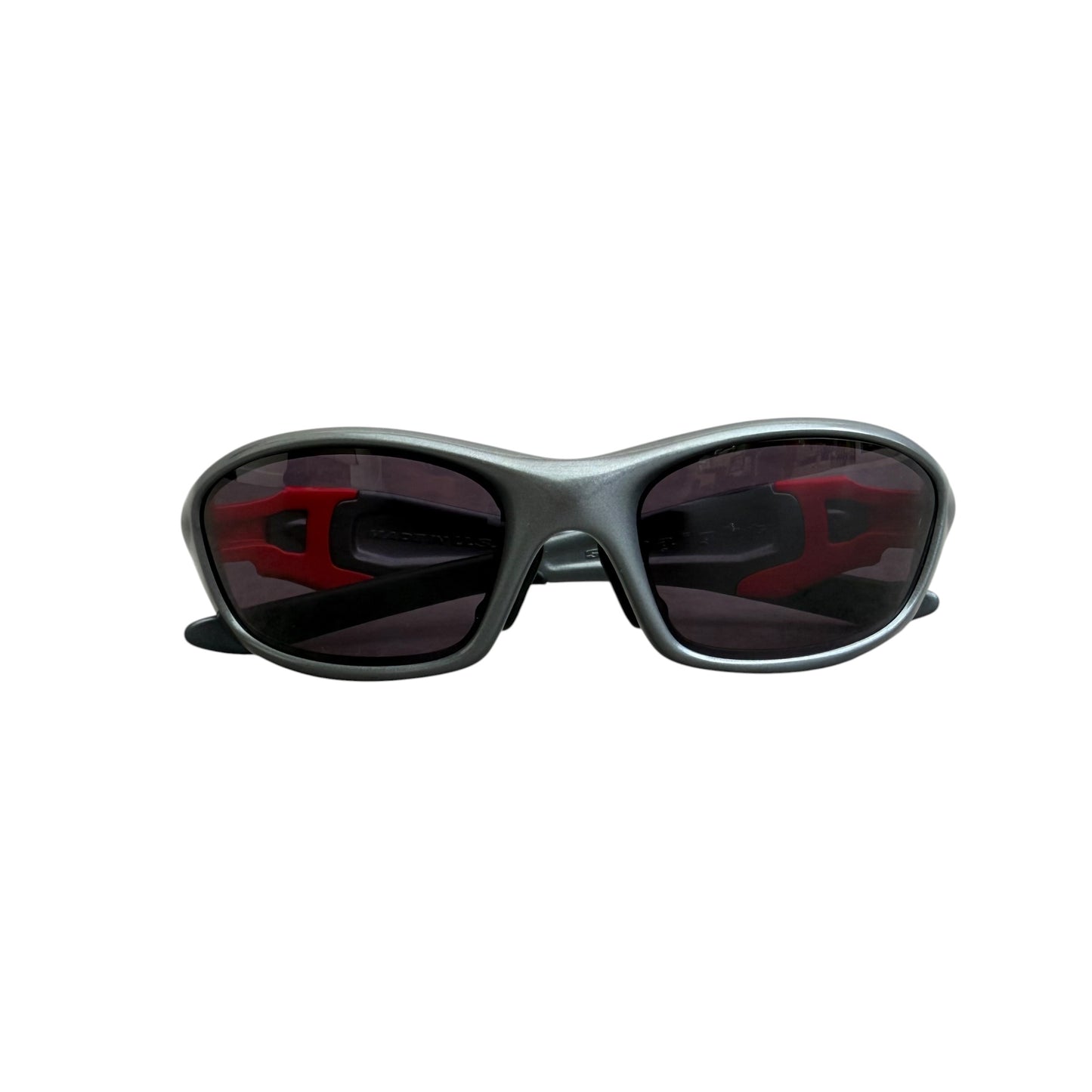 Early 2000's Oakley Straight Jacket Sunglasses - Grey / Red