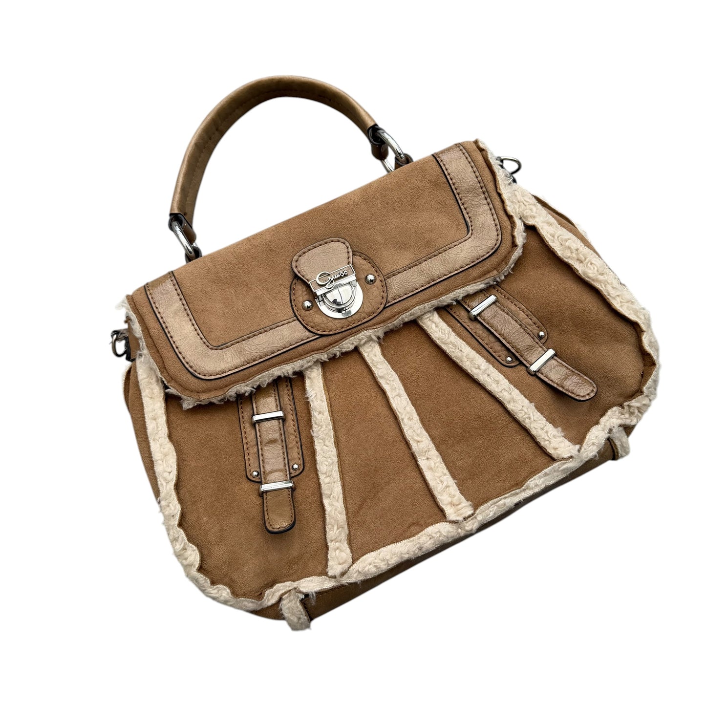 Early 2000's Guess Shearling Style Shoulder Bag