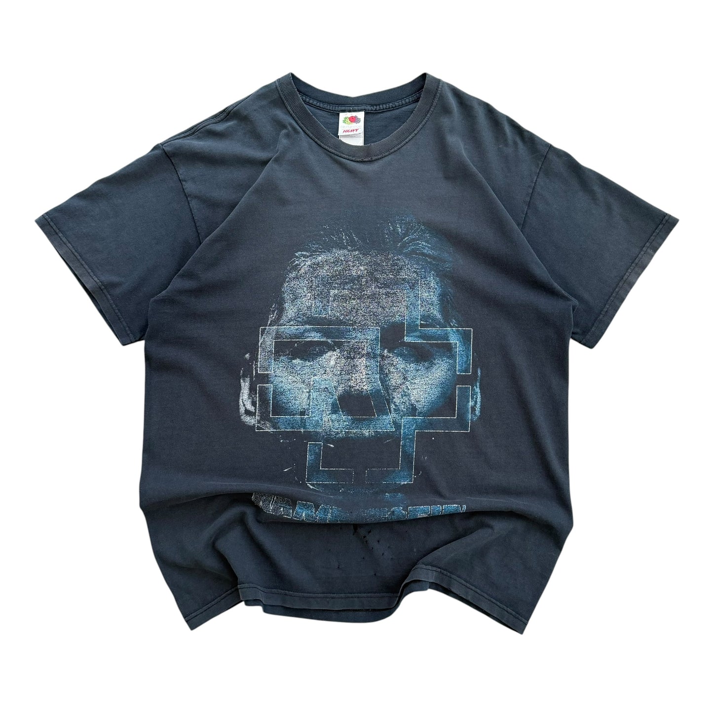 Early 2000's Rammstein - Sehnsucht - Till Lindemann Face Distressed T-Shirt - XL
