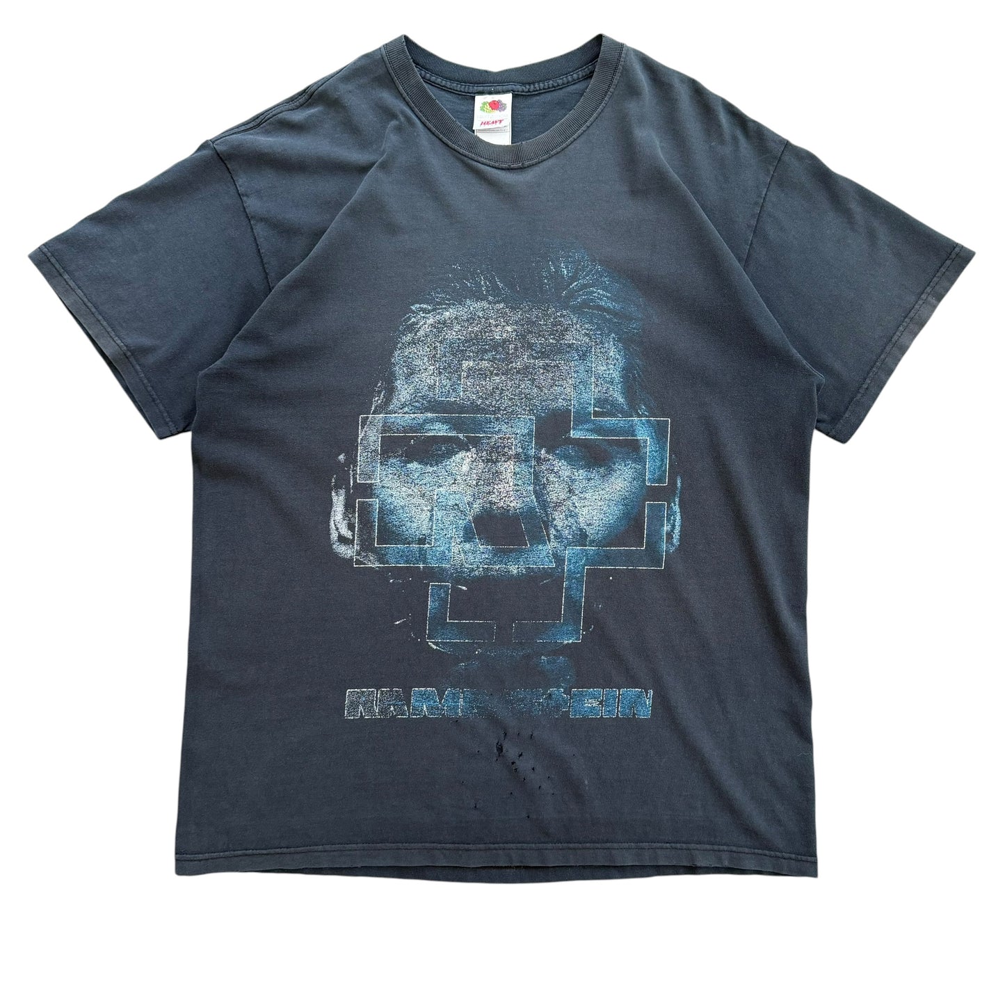 Early 2000's Rammstein - Sehnsucht - Till Lindemann Face Distressed T-Shirt - XL