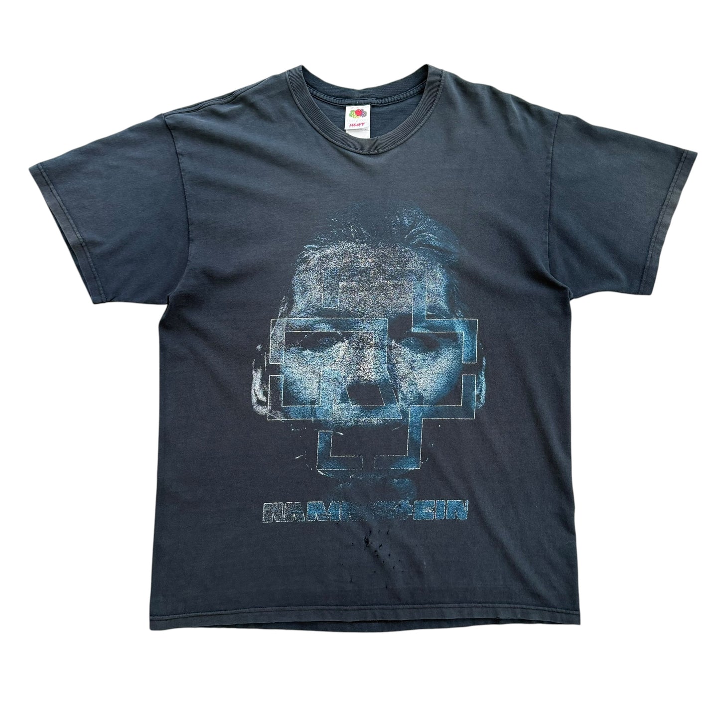 Early 2000's Rammstein - Sehnsucht - Till Lindemann Face Distressed T-Shirt - XL