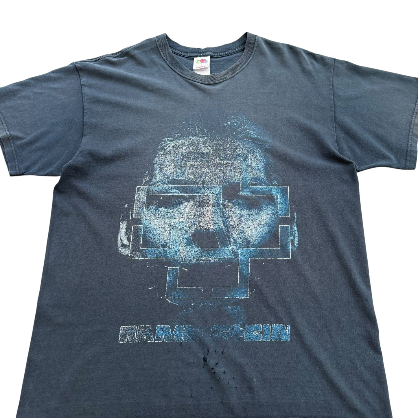 Early 2000's Rammstein - Sehnsucht - Till Lindemann Face Distressed T-Shirt - XL