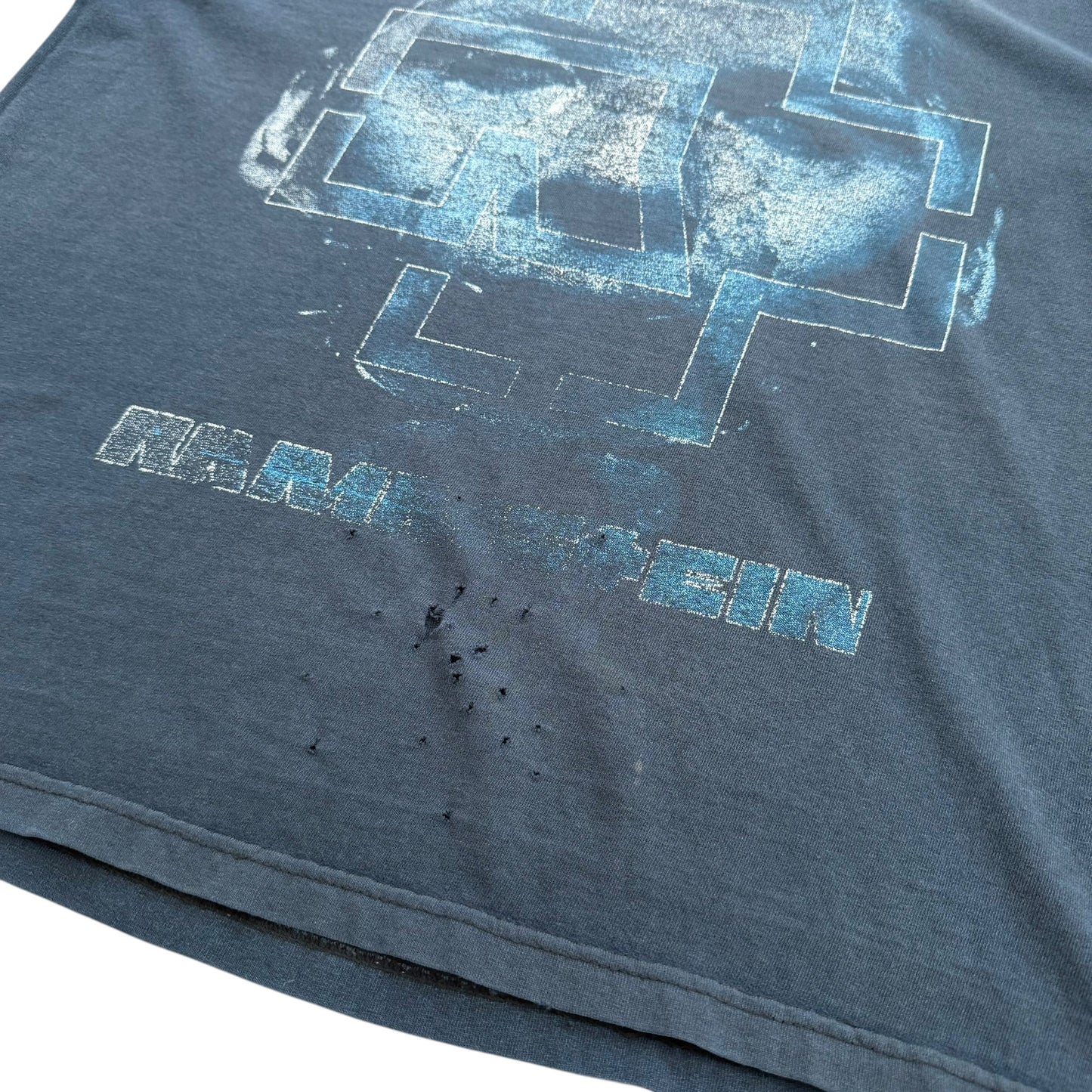 Early 2000's Rammstein - Sehnsucht - Till Lindemann Face Distressed T-Shirt - XL