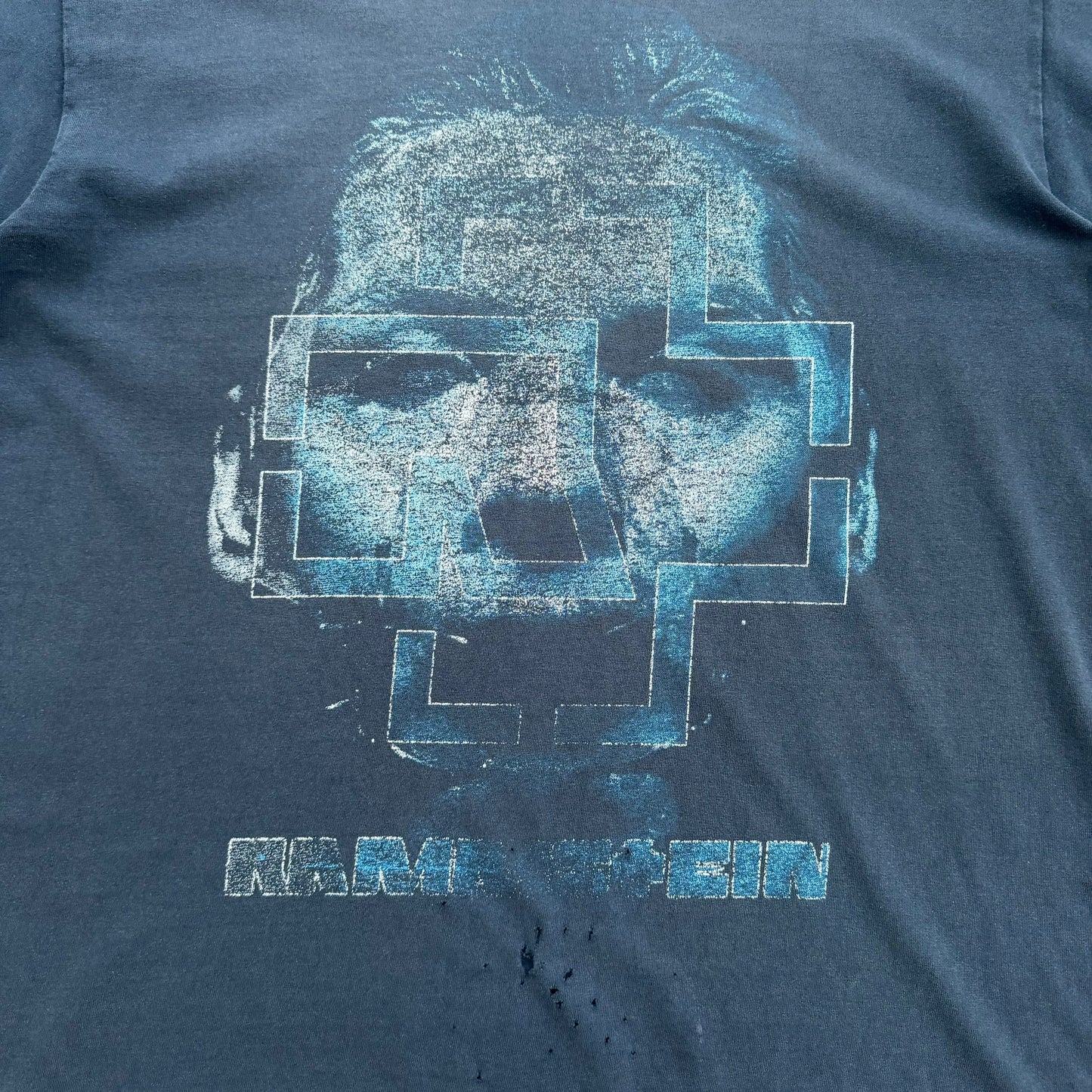 Early 2000's Rammstein - Sehnsucht - Till Lindemann Face Distressed T-Shirt - XL