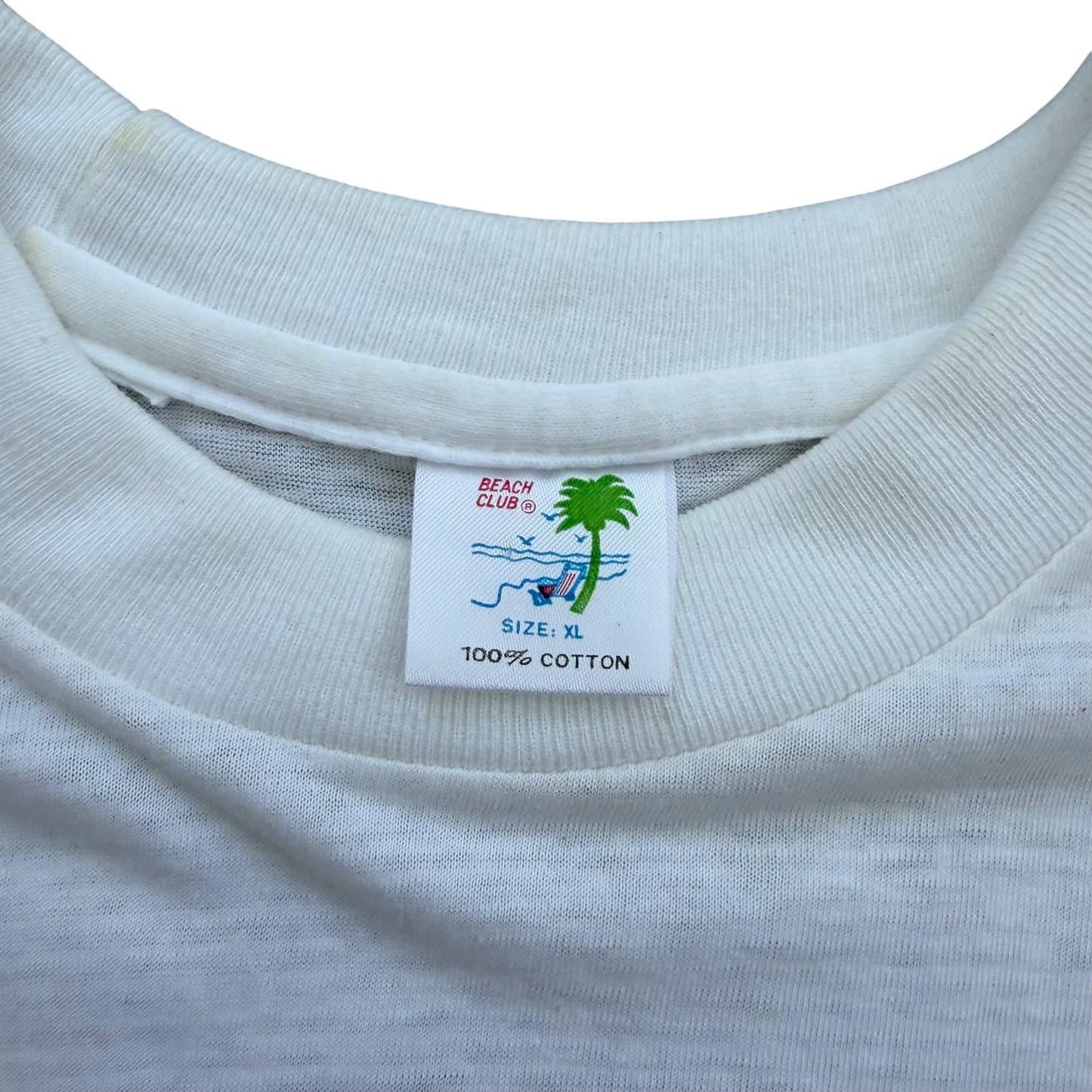 1990's Japanese Hand Painted Lotus Flowers Art T-Shirt - XL