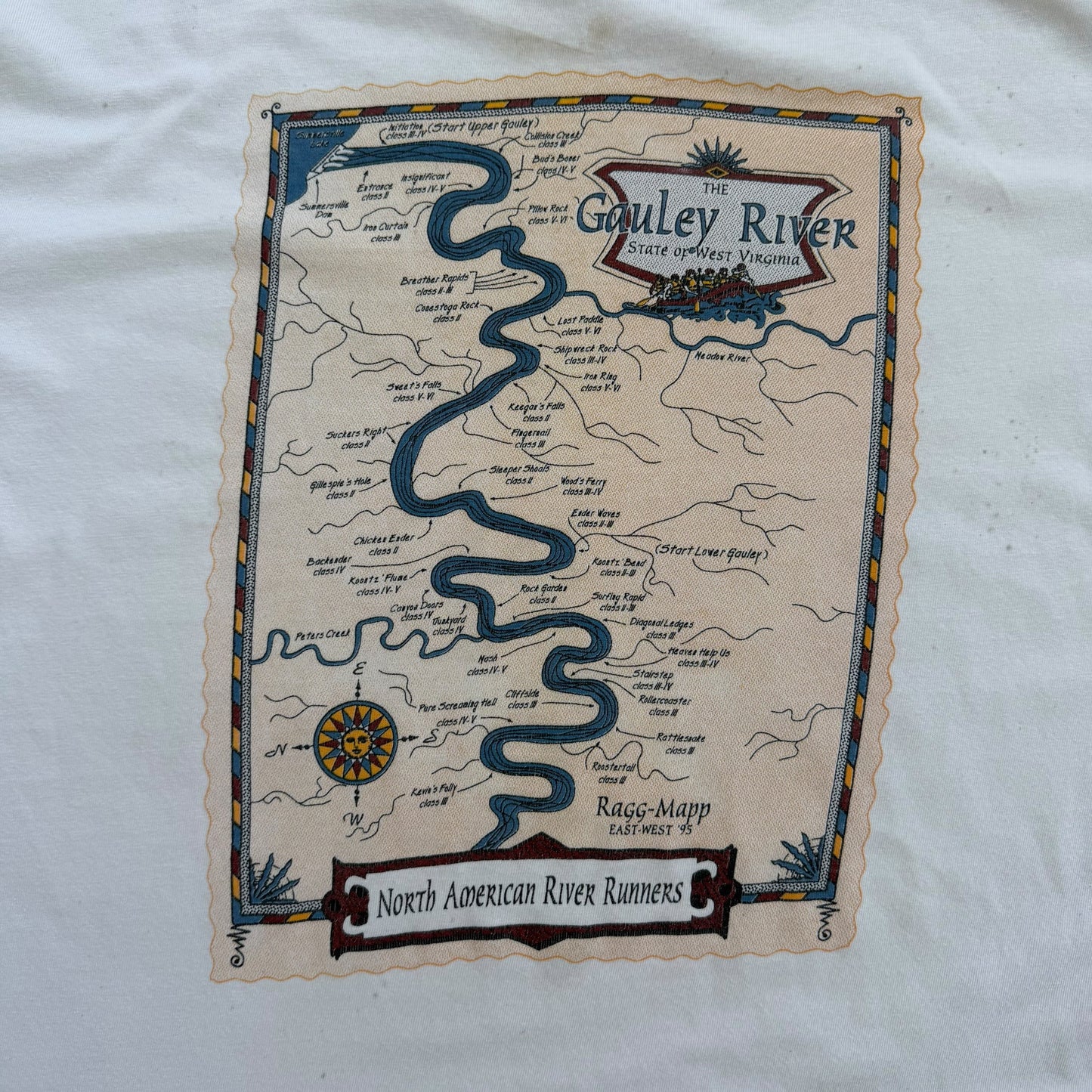 1990's North American River Runners - Gauley River T-Shirt - L