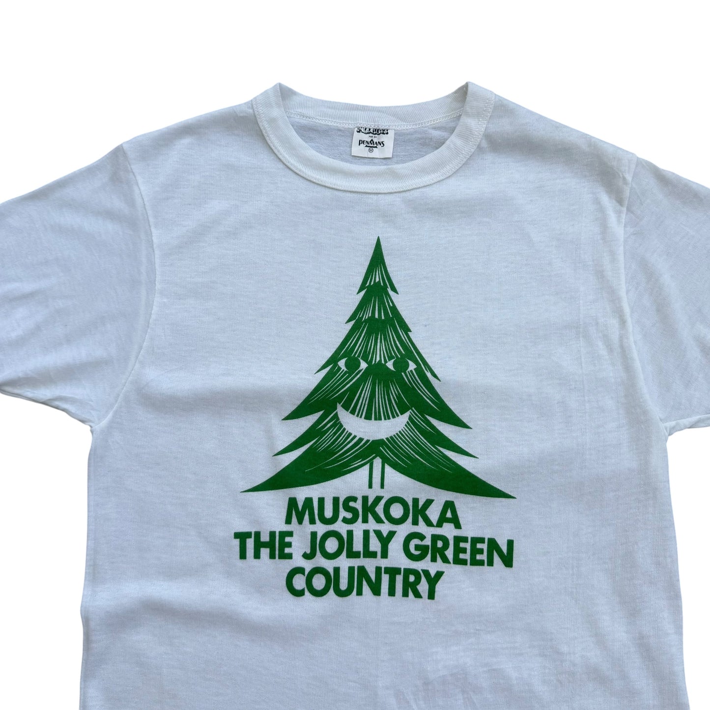 1980's Muskoka The Jolly Green Country - Souvenir Ringer T-Shirt - M