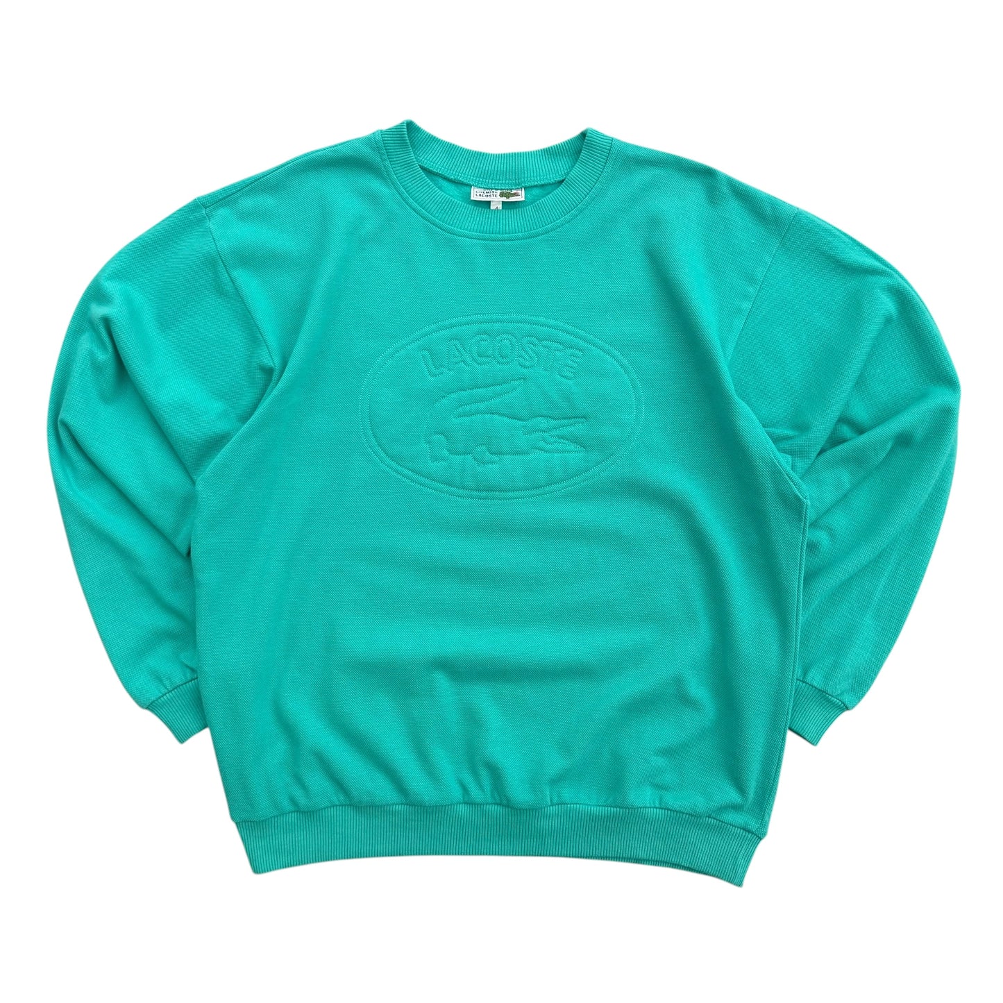 1980's Lacoste - Embossed Logo Sweatshirt - L