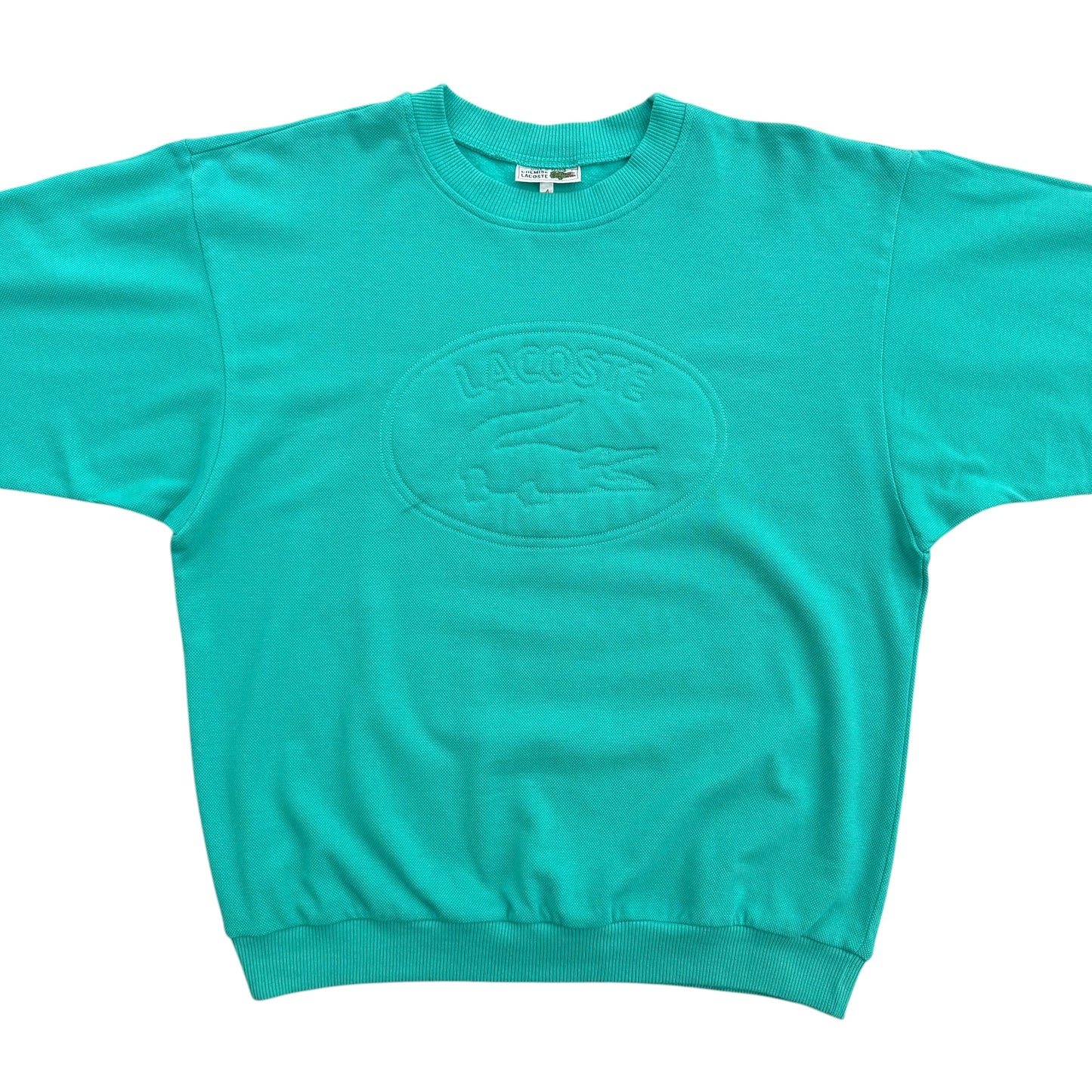 1980's Lacoste - Embossed Logo Sweatshirt - L