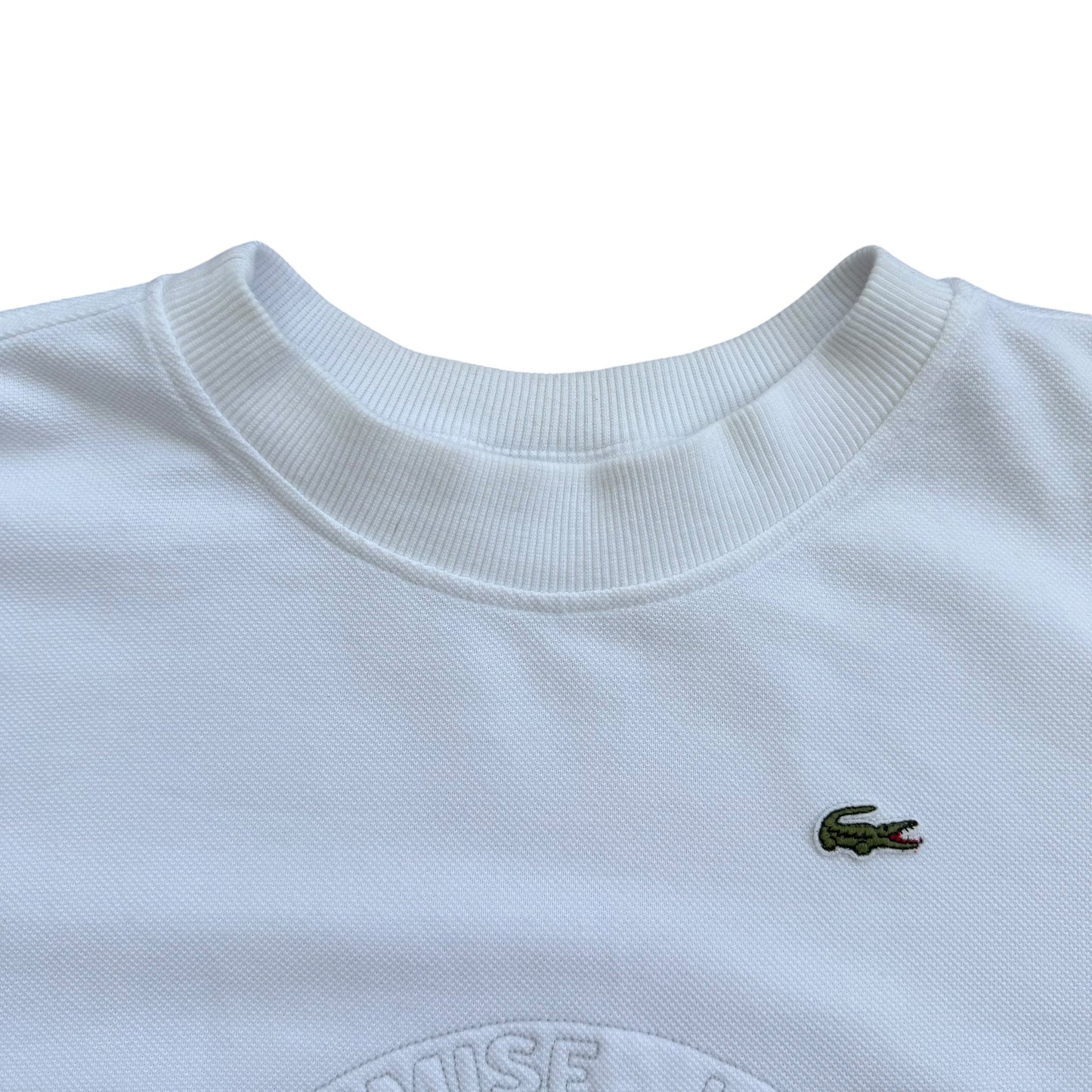 1990's Lacoste - Pur Coton Embossed Logo Sweatshirt - L