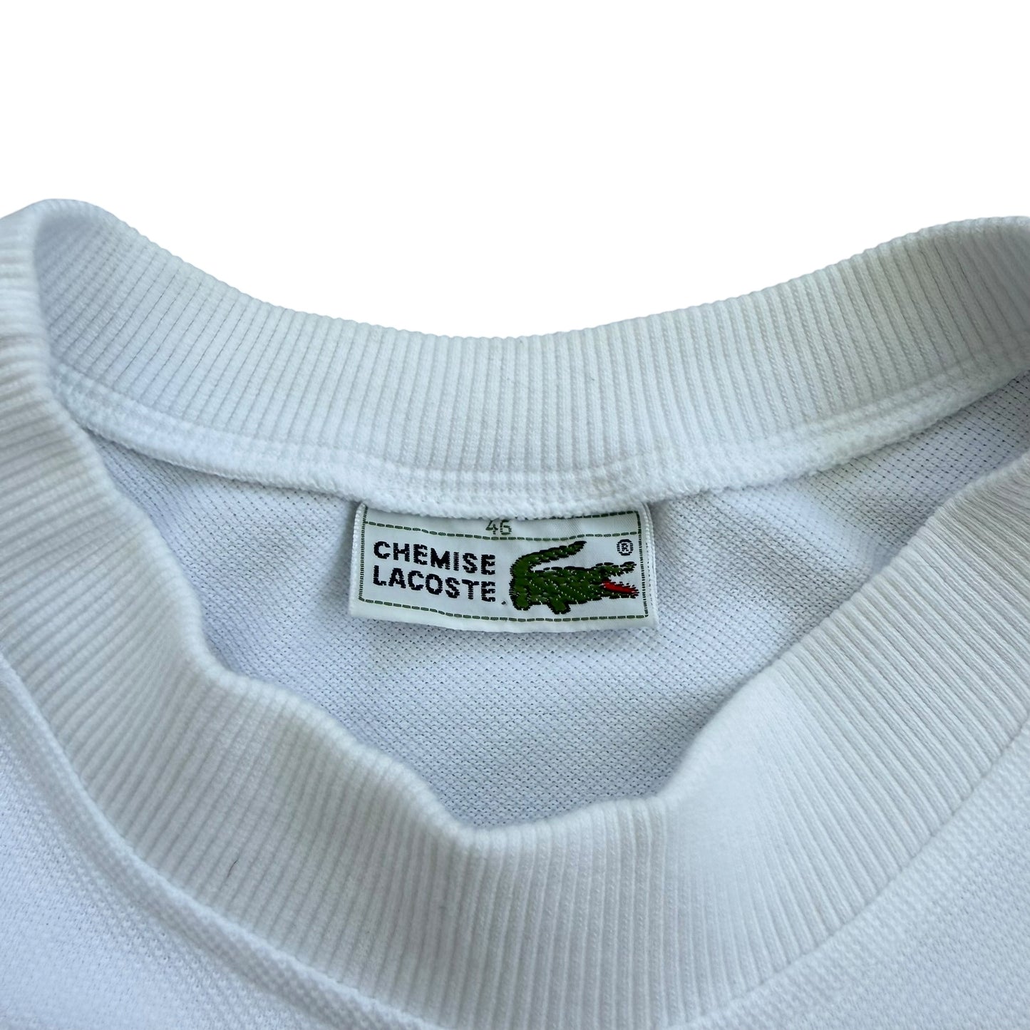 1990's Lacoste - Pur Coton Embossed Logo Sweatshirt - L