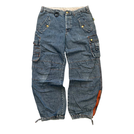 1990's / Y2K JPG Jeans By Jean Paul Gaultier Cargo Denim Pant - M