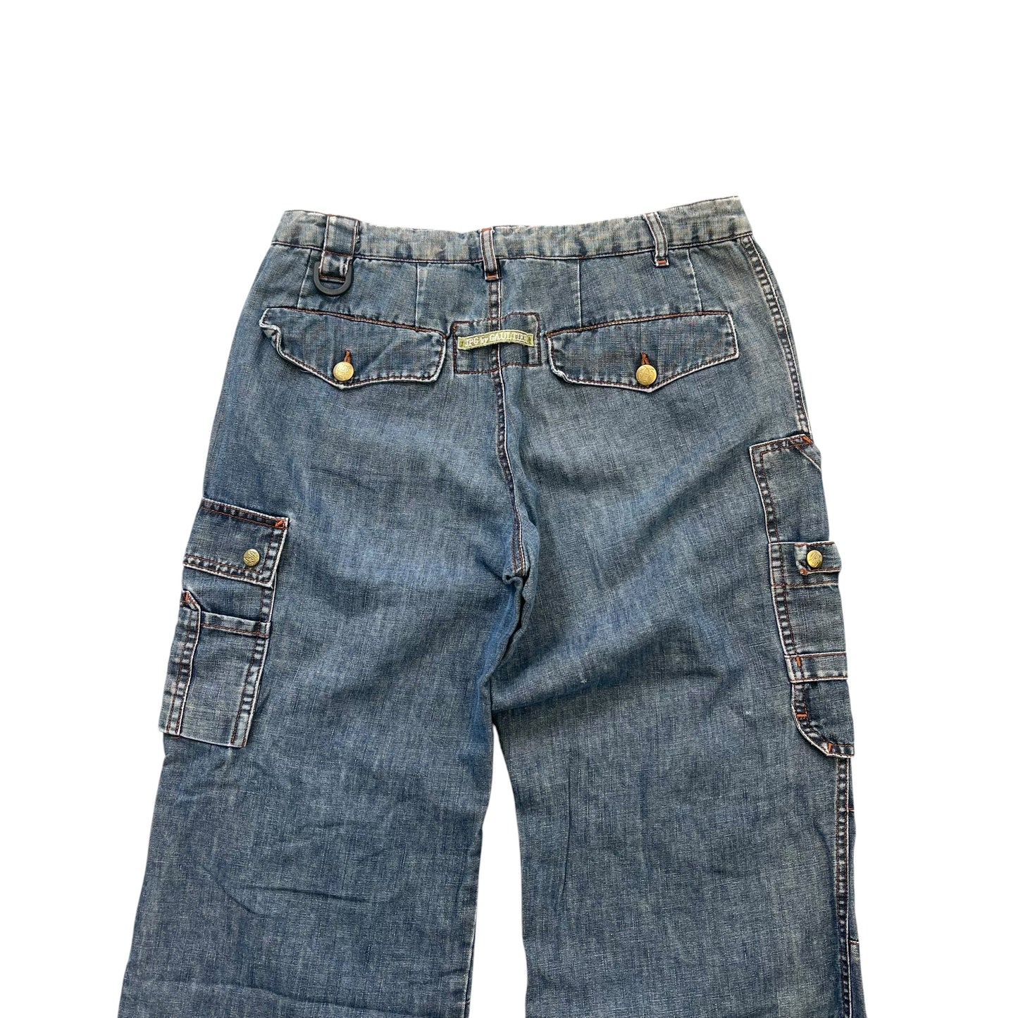 1990's / Y2K JPG Jeans By Jean Paul Gaultier Cargo Denim Pant - M