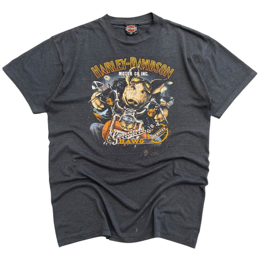 1989 Harley Davidson - 3D Emblem Genuine Hawg T-shirt - XL