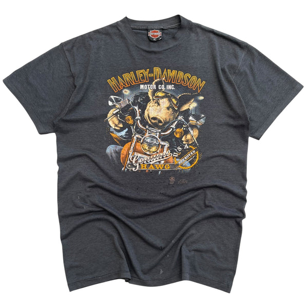 1989 Harley Davidson - 3D Emblem Genuine Hawg T-shirt - XL
