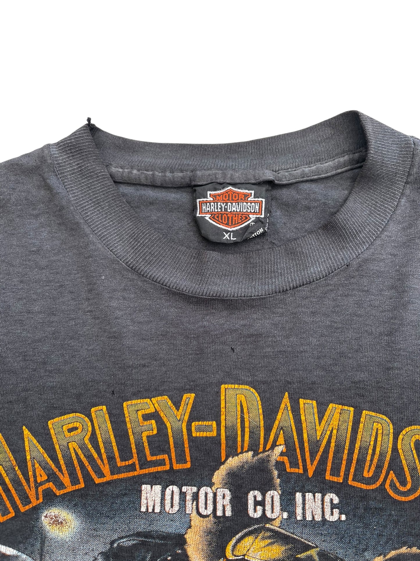 1989 Harley Davidson - 3D Emblem Genuine Hawg T-shirt - XL