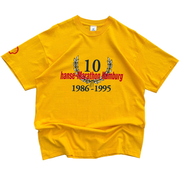 1995 Adidas - 10th Anniversary Hamburg Marathon T-shirt - L