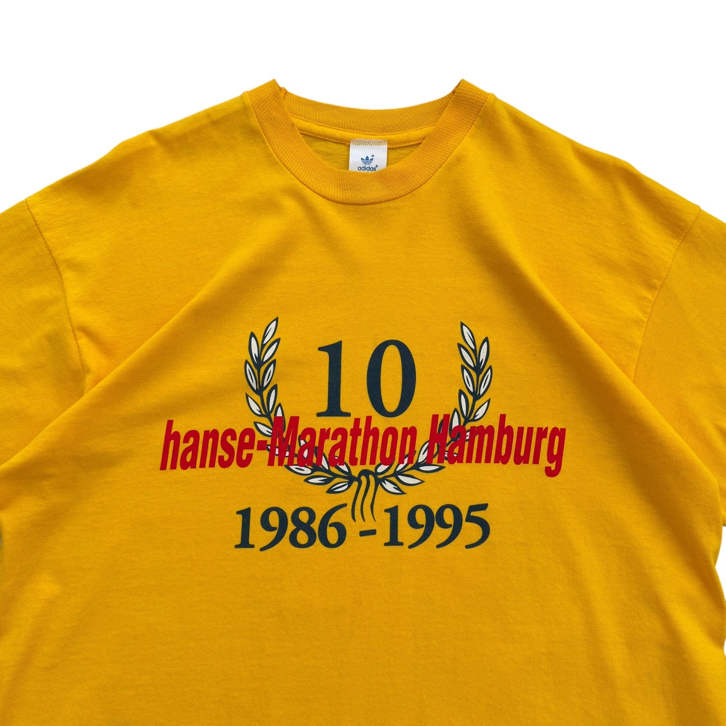 1995 Adidas - 10th Anniversary Hamburg Marathon T-shirt - L