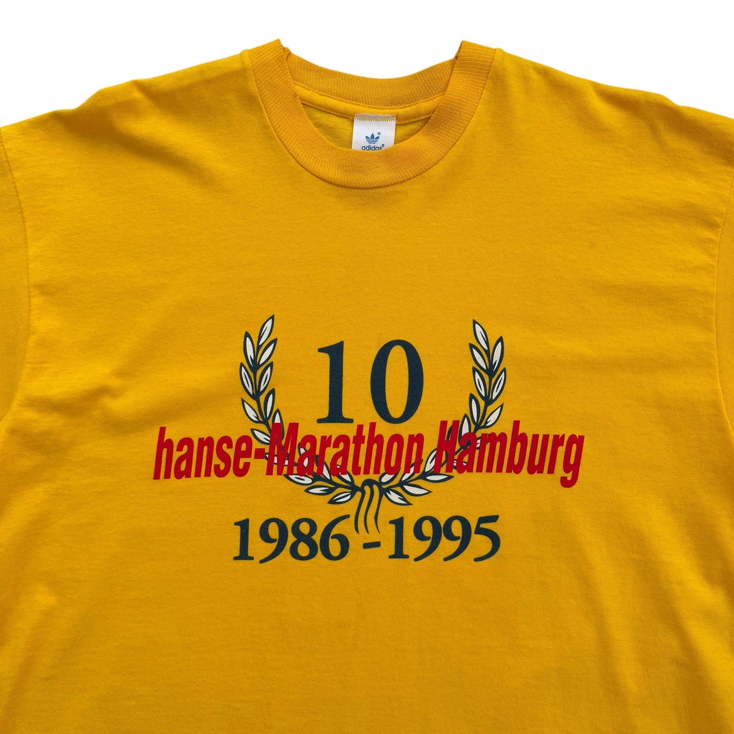 1995 Adidas - 10th Anniversary Hamburg Marathon T-shirt - L