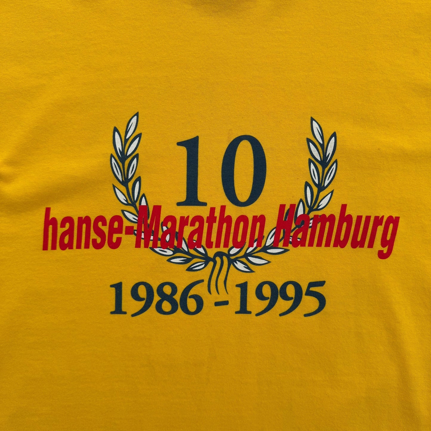 1995 Adidas - 10th Anniversary Hamburg Marathon T-shirt - L