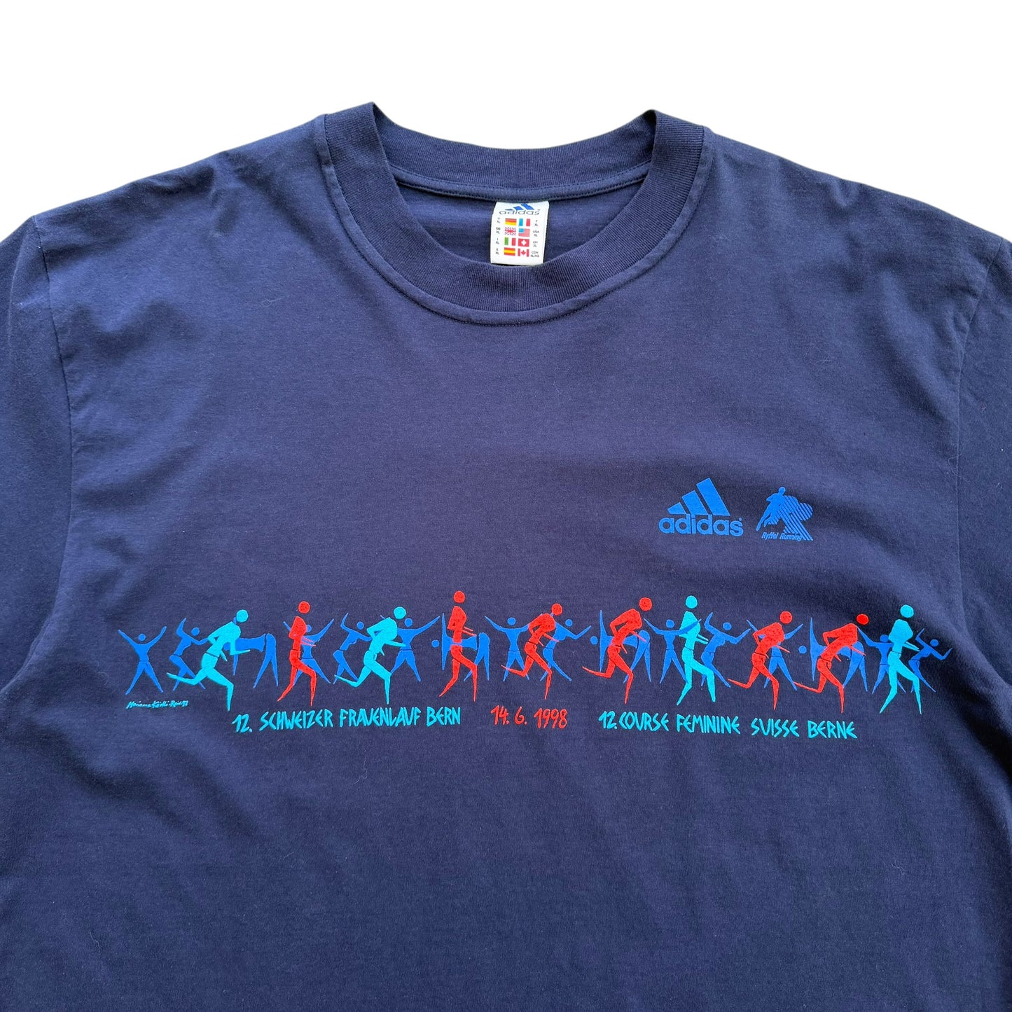 1998 Adidas Running - Schweizer Frauenlauf T-shirt - XL