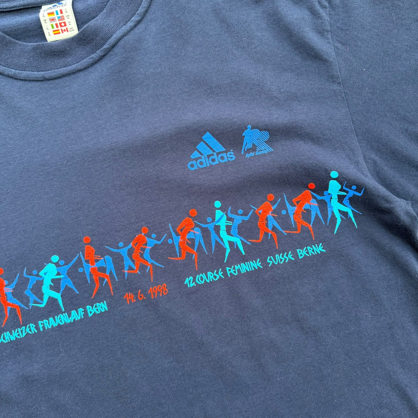 1998 Adidas Running - Schweizer Frauenlauf T-shirt - XL