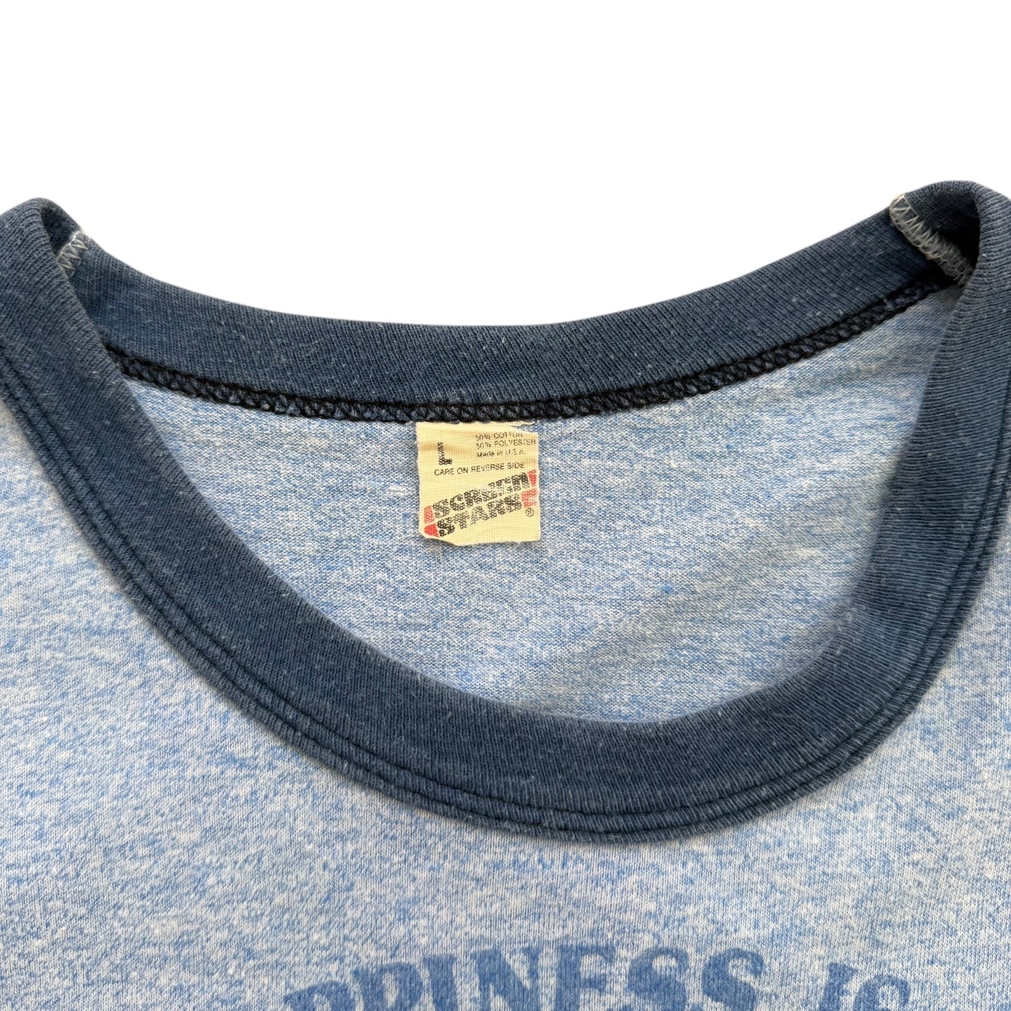 1980’s Blue Knight Family Bikers - Ringer T-Shirt - M