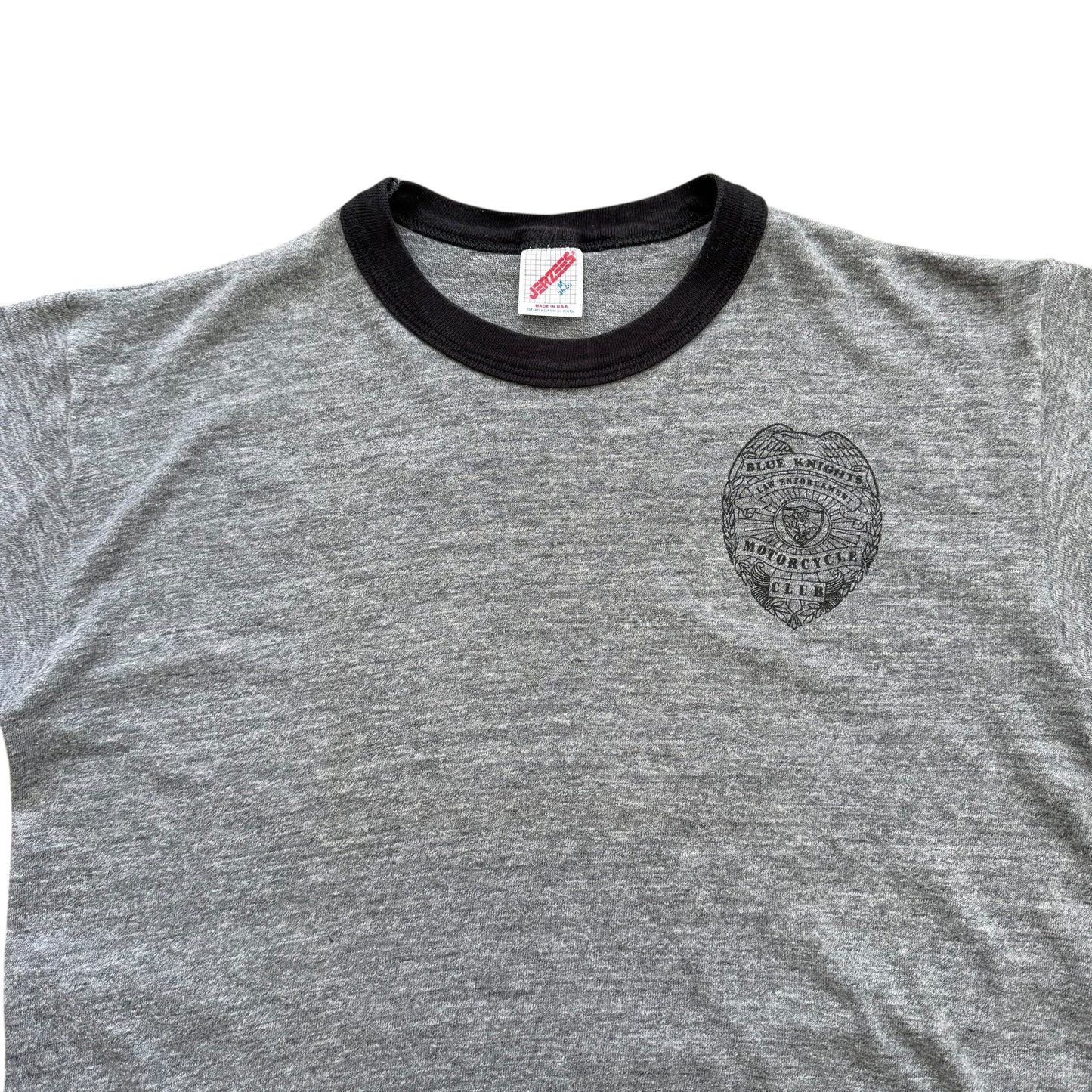1980’s Blue Knight Family Motorcycle Club - Ringer T-Shirt - M