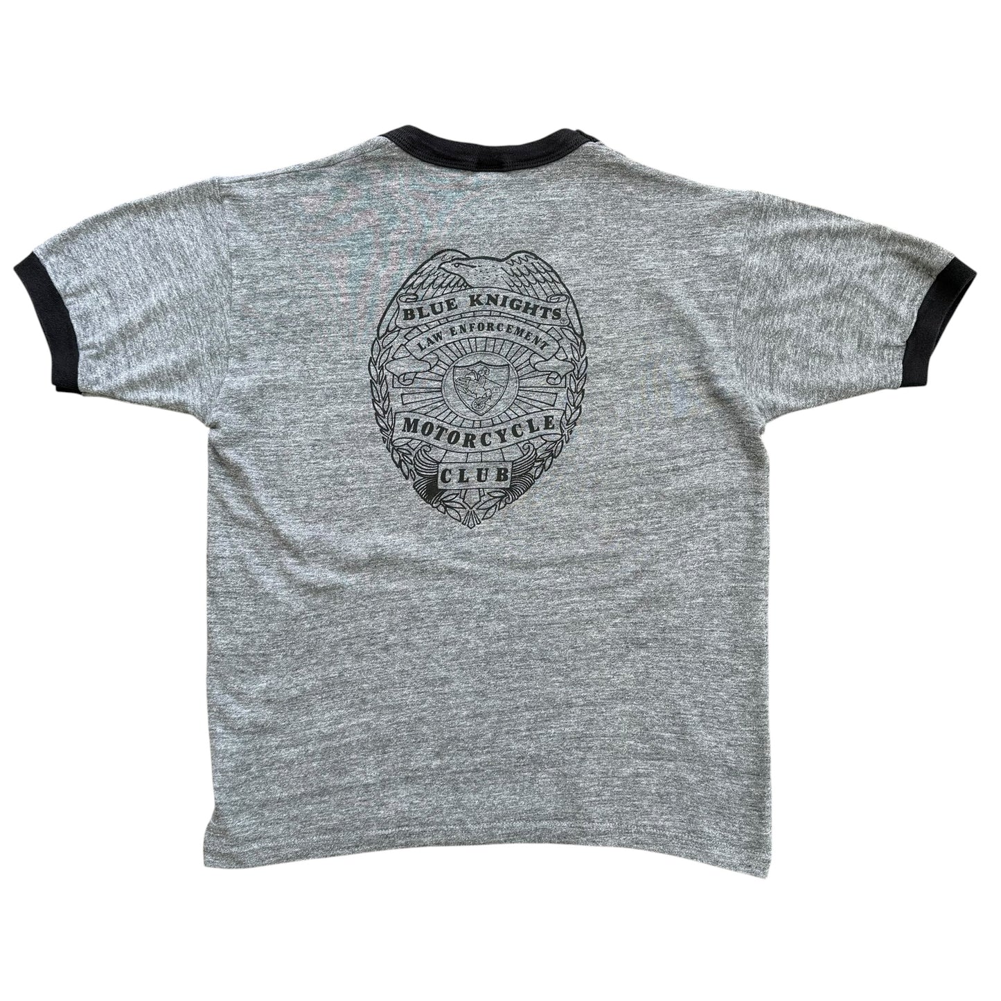 1980’s Blue Knight Family Motorcycle Club - Ringer T-Shirt - M