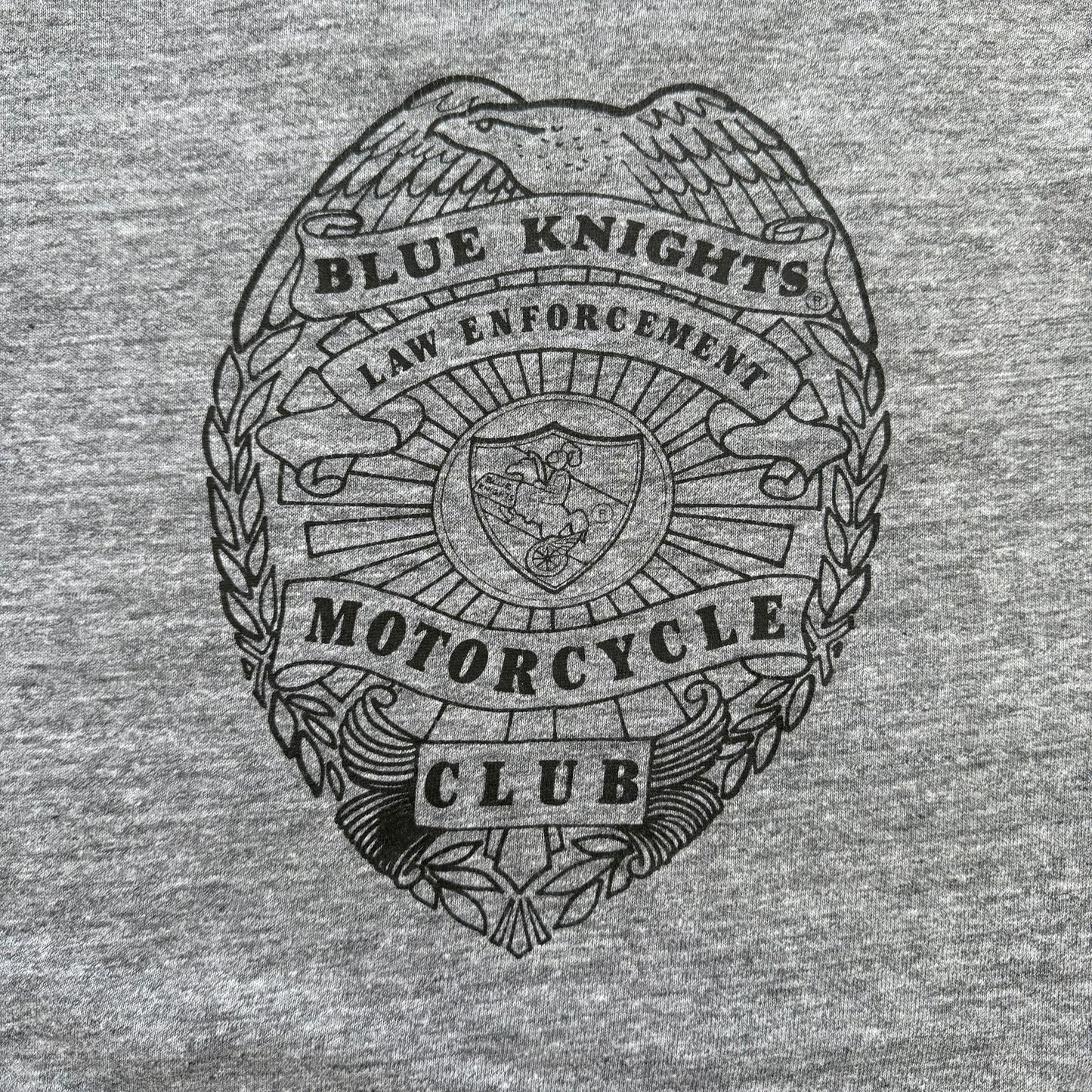 1980’s Blue Knight Family Motorcycle Club - Ringer T-Shirt - M
