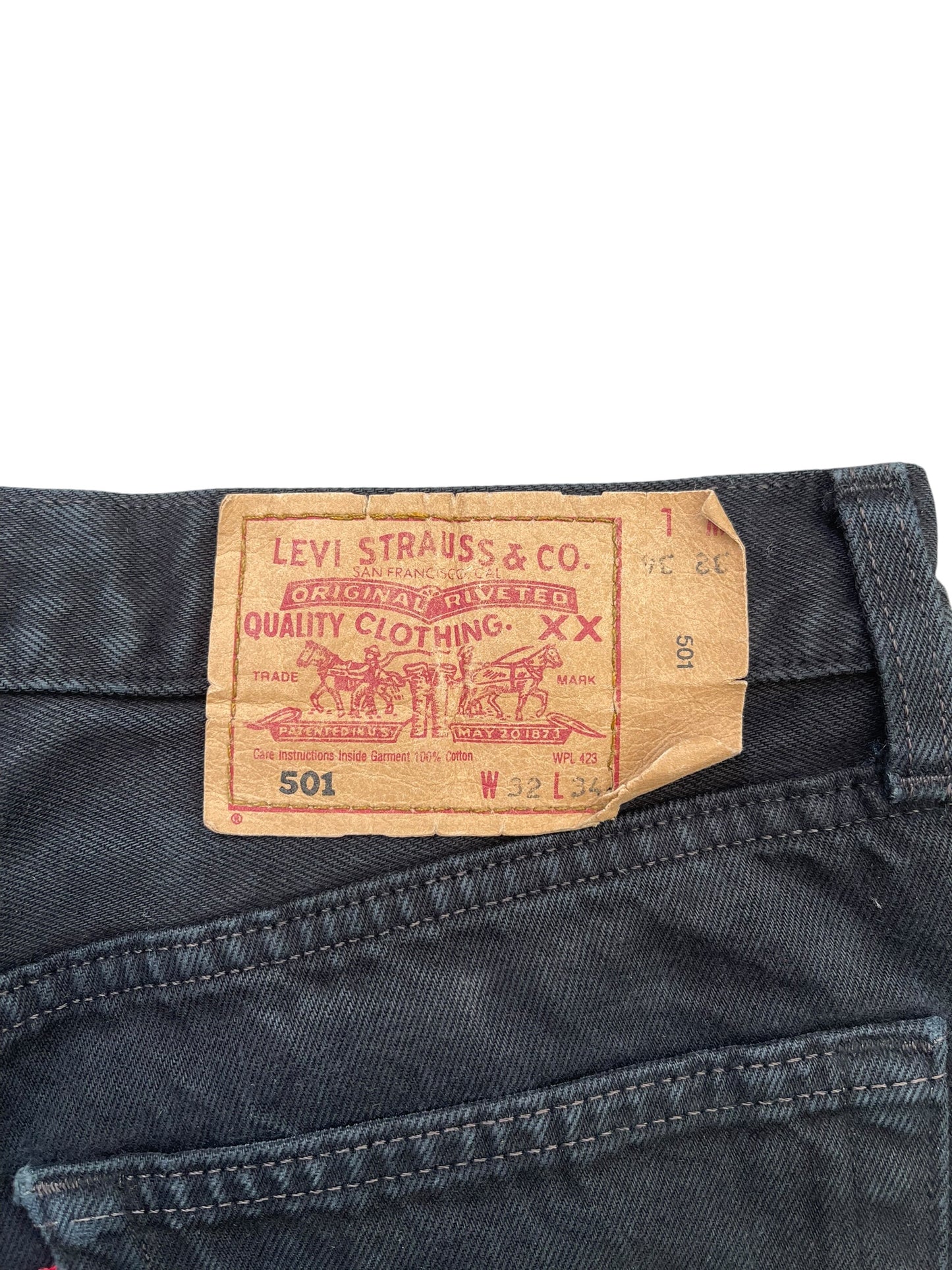 Levi’s 501 Black Denim Jeans - M