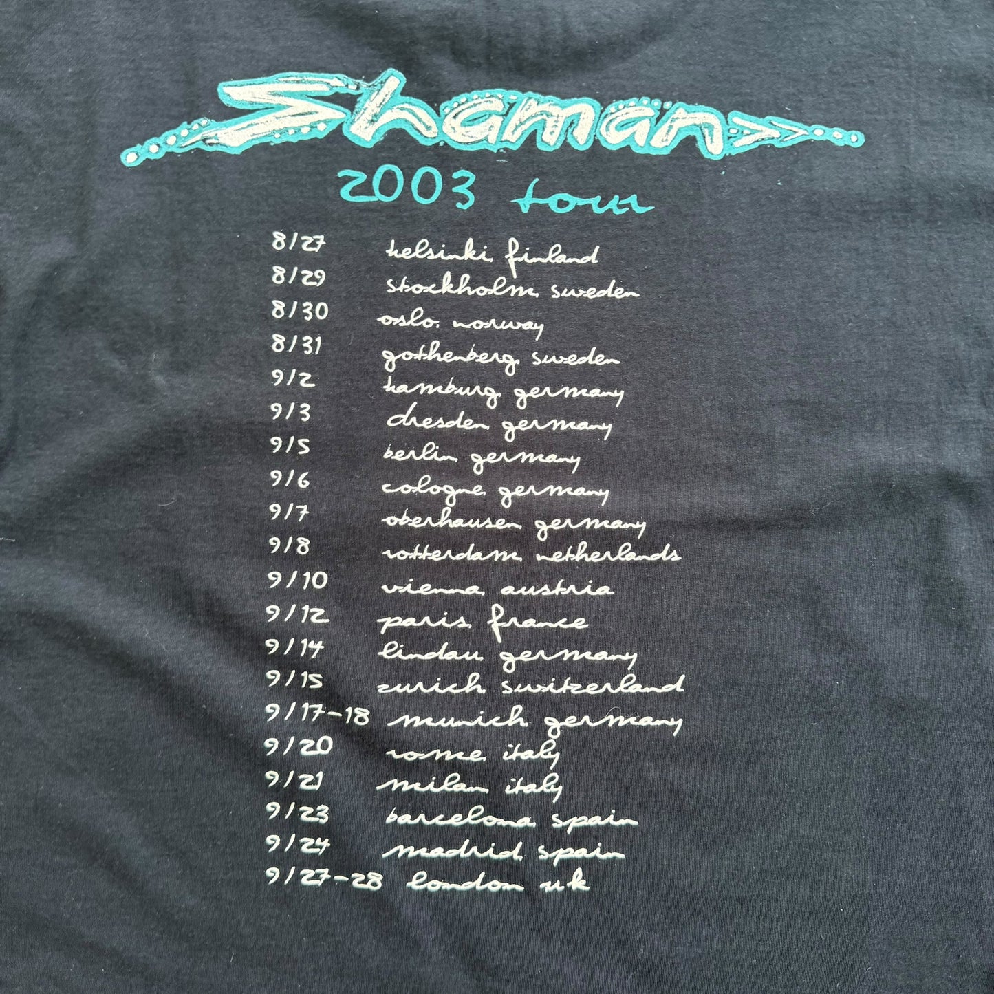 2003 Santana - Shaman Tour T-Shirt - L