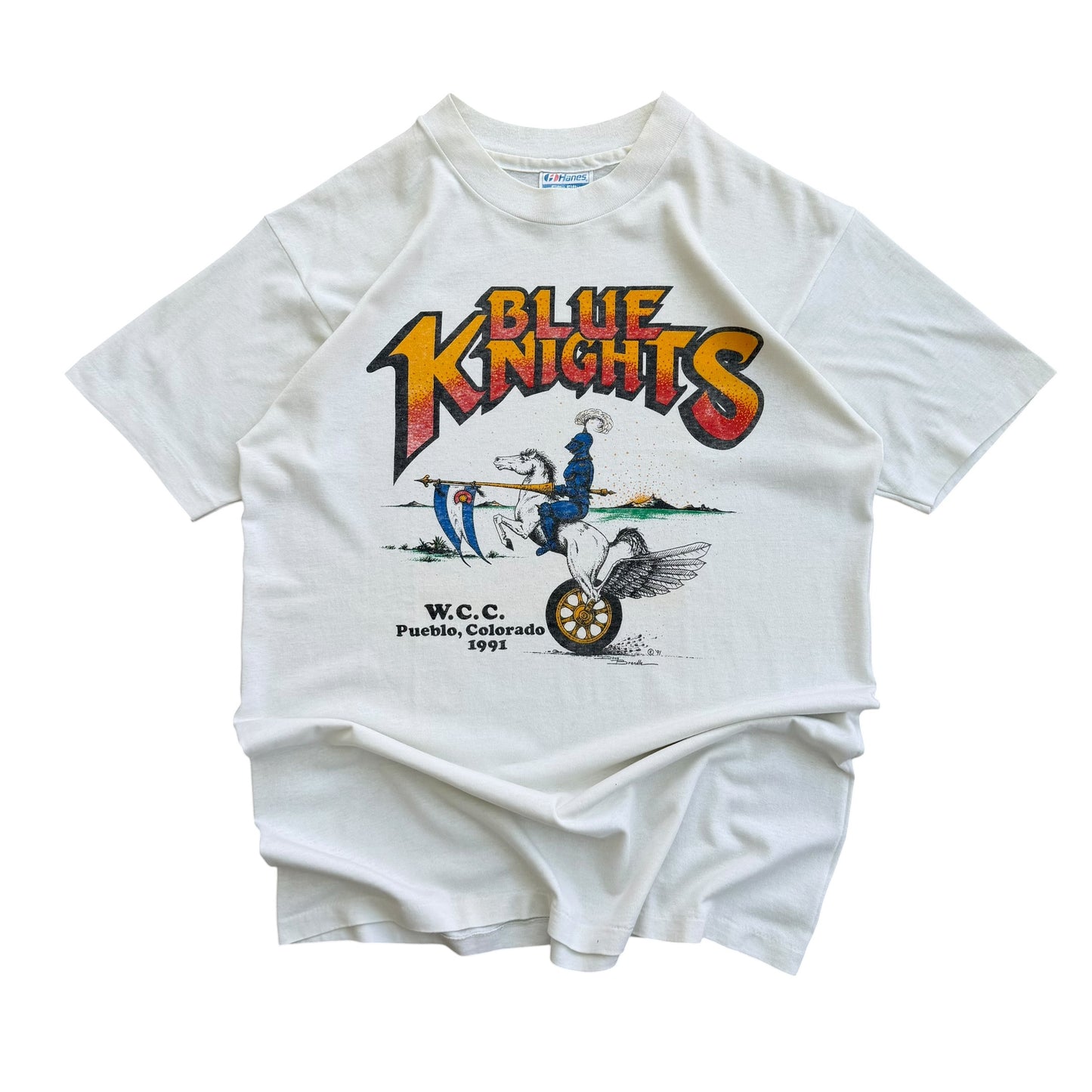 1991 Blue Knights - Bikers Club T-Shirt - M