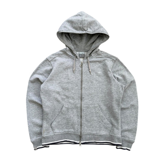 Y2K Women's Nike Embroidered Logo - Zip Hoodie - M