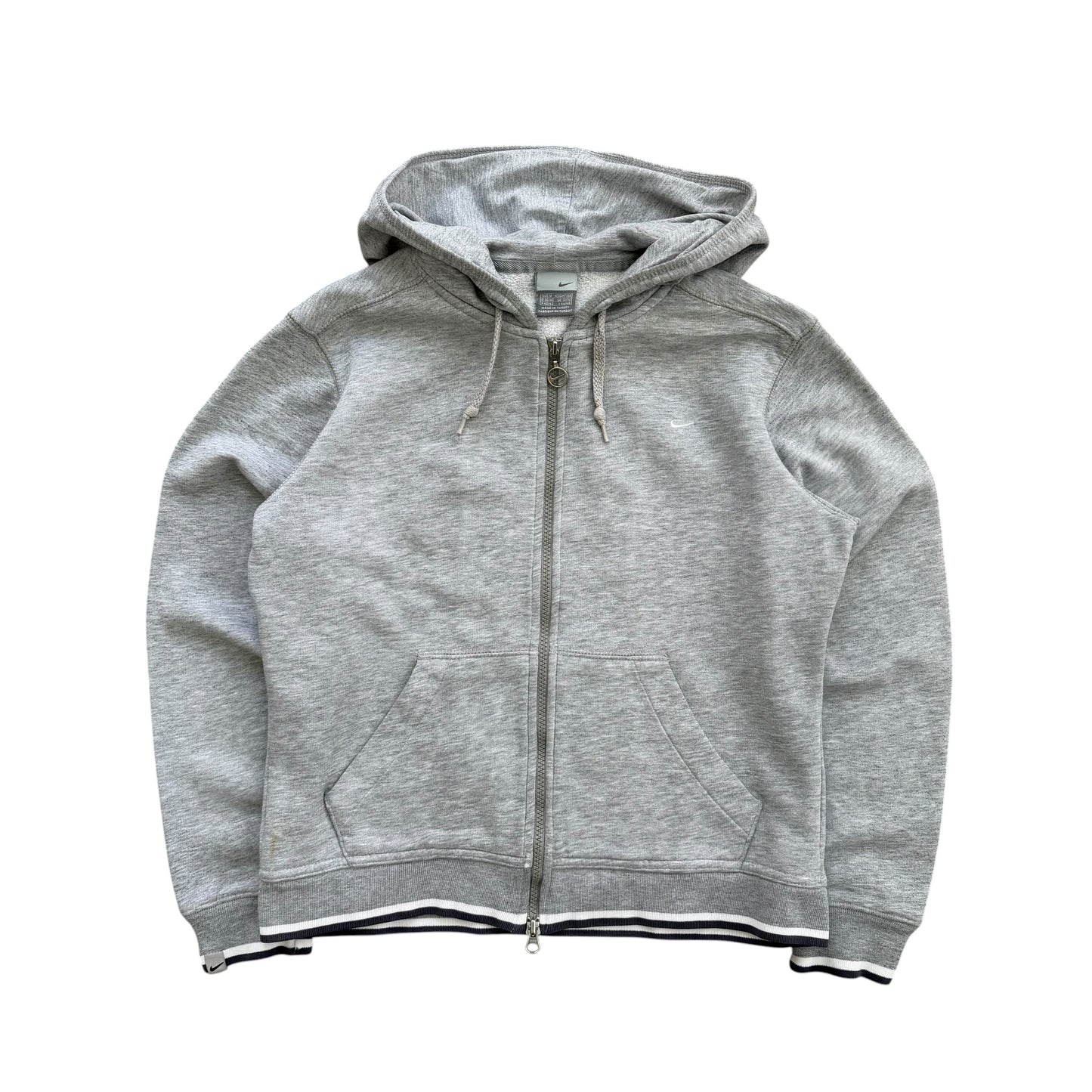 Y2K Women's Nike Embroidered Logo - Zip Hoodie - M