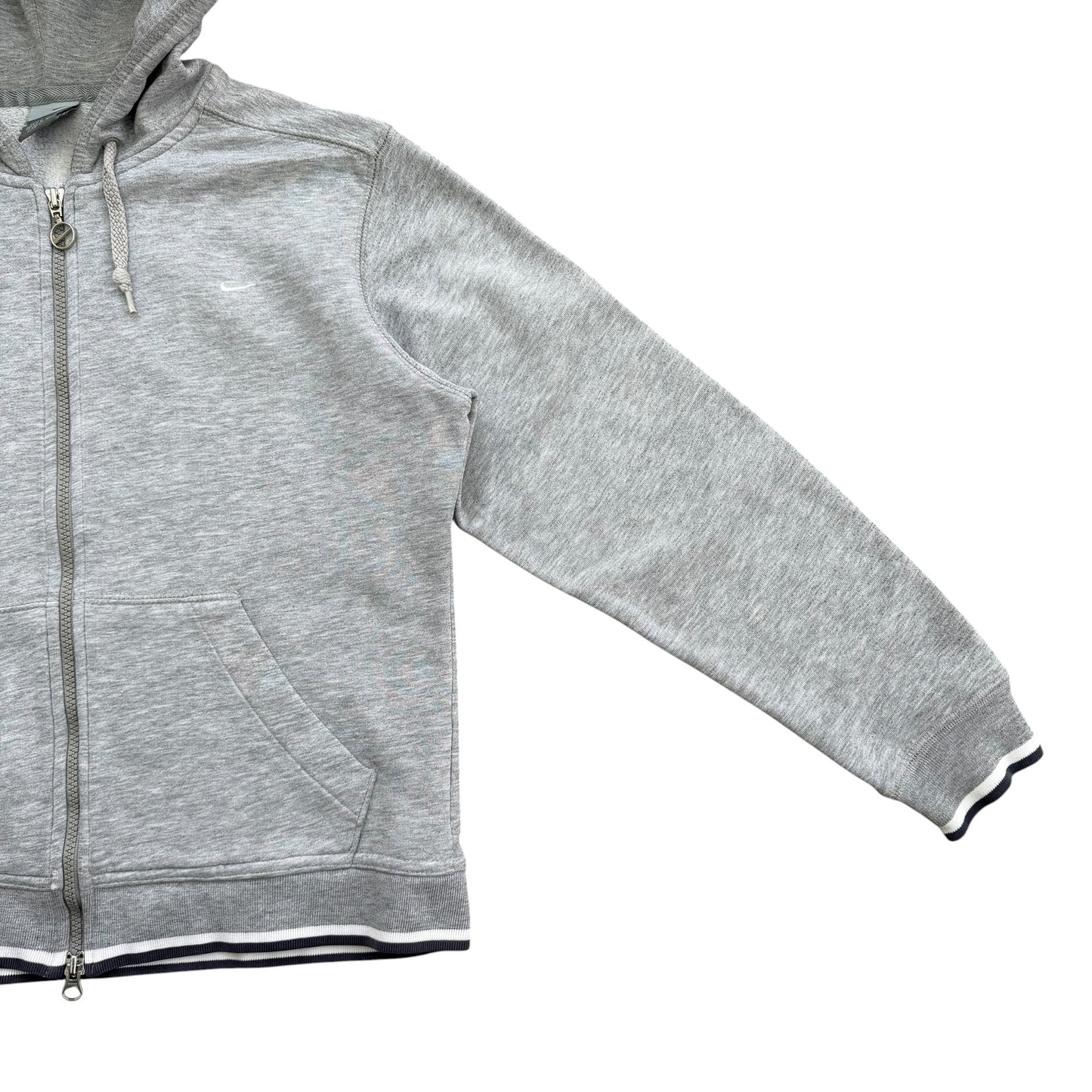 Y2K Women's Nike Embroidered Logo - Zip Hoodie - M