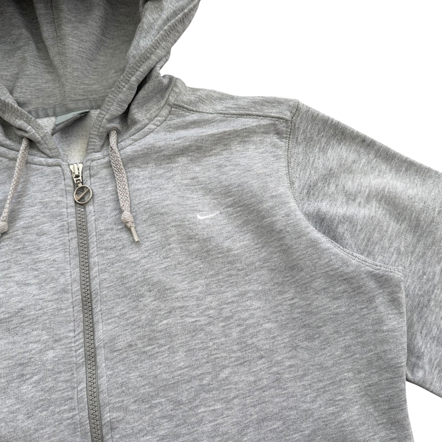 Y2K Women's Nike Embroidered Logo - Zip Hoodie - M